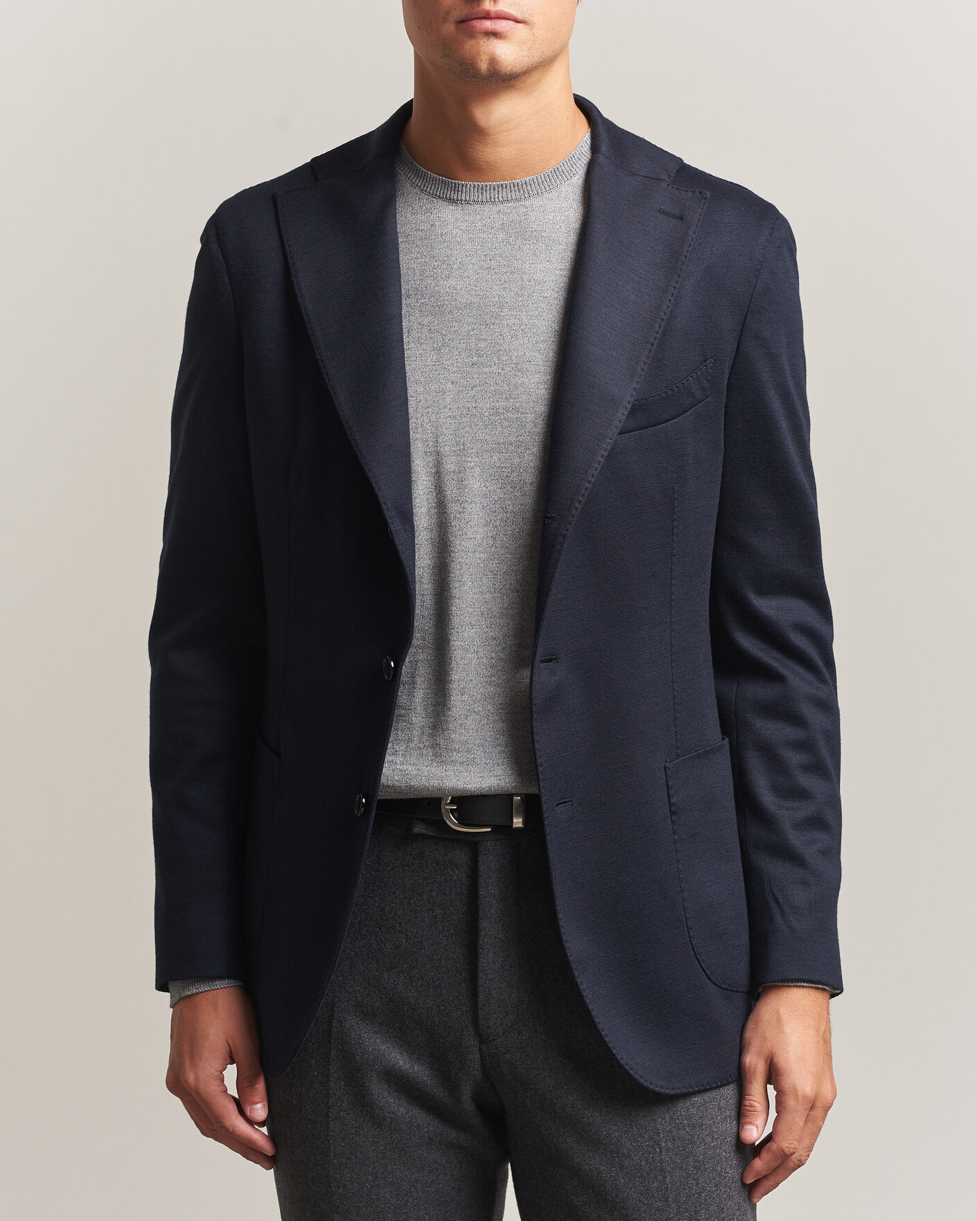 Herren | Sakkos | Stenströms | Wool Jersey Blazer Navy