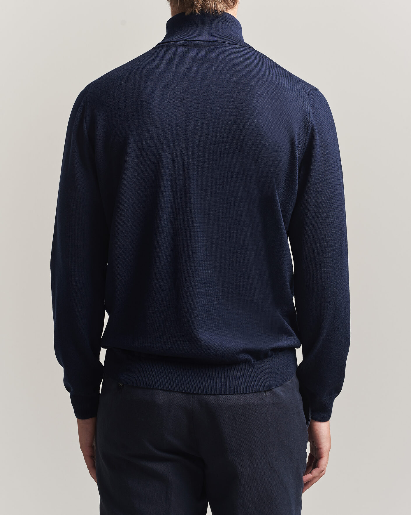 Herren | Pullover | Stenströms | Merino Rollneck Navy