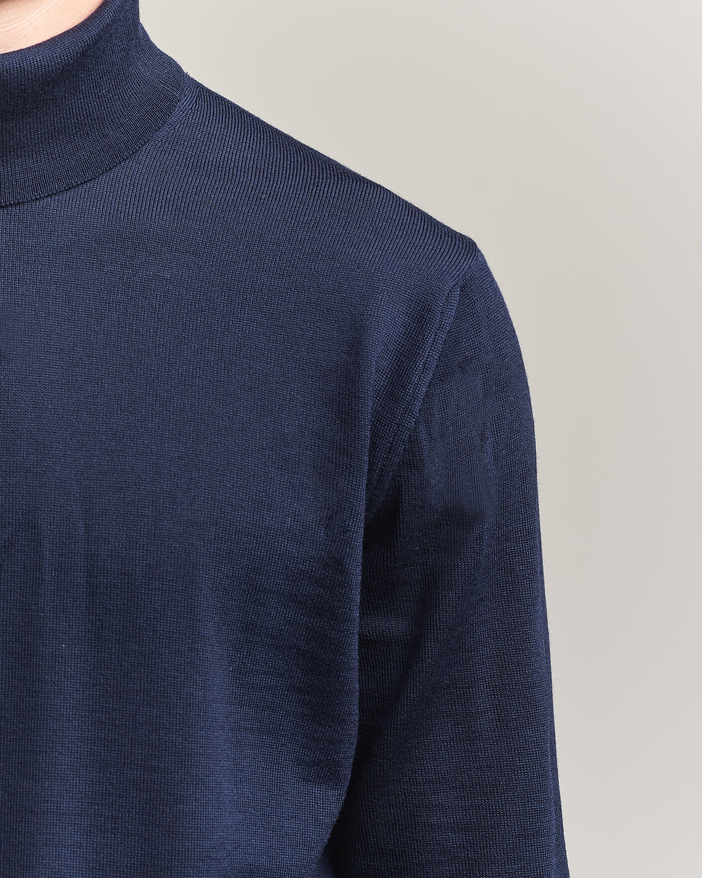 Herren | Pullover | Stenströms | Merino Rollneck Navy