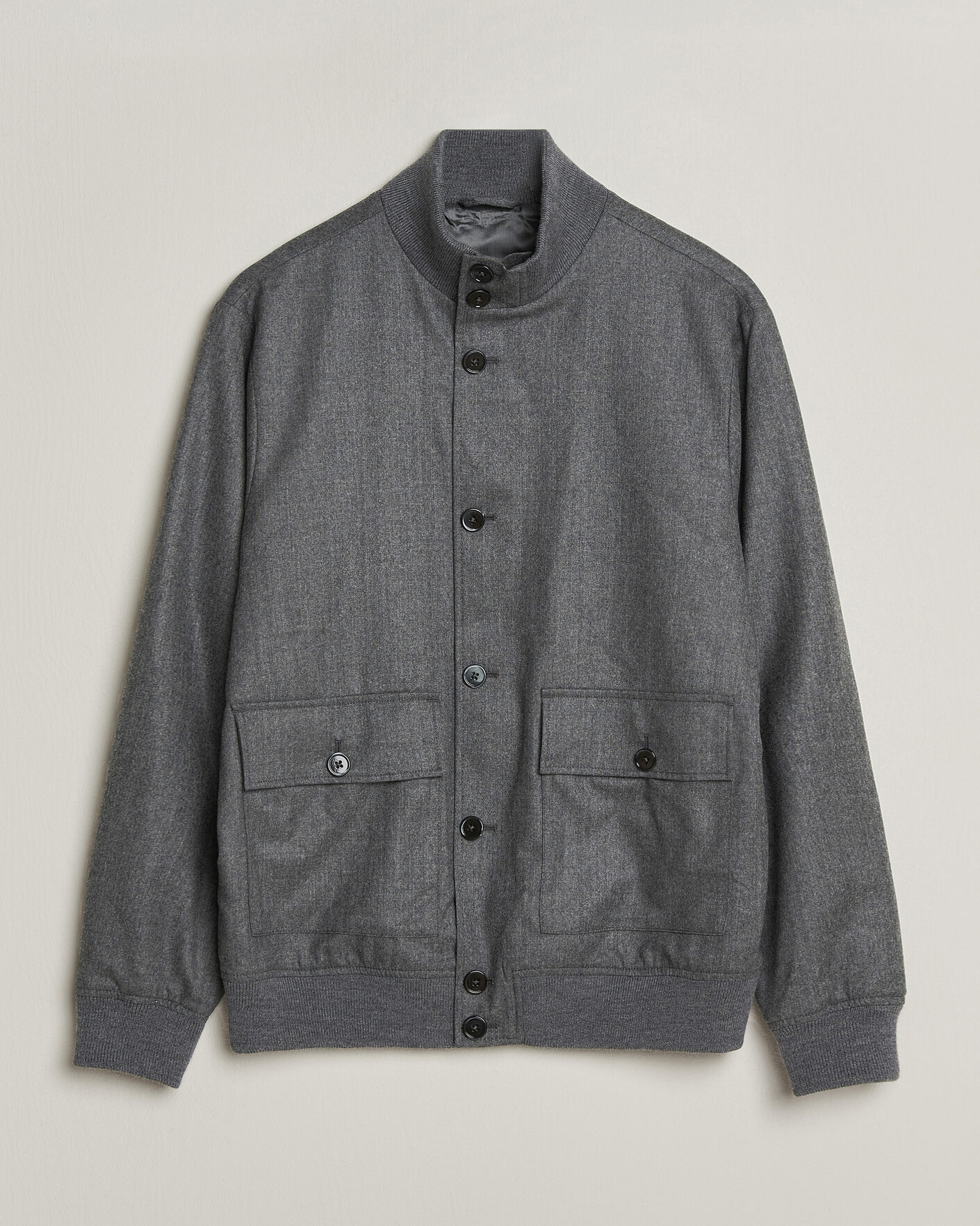 Herren | Jacken | Stenströms | Flannel Bomber Jacket Grey