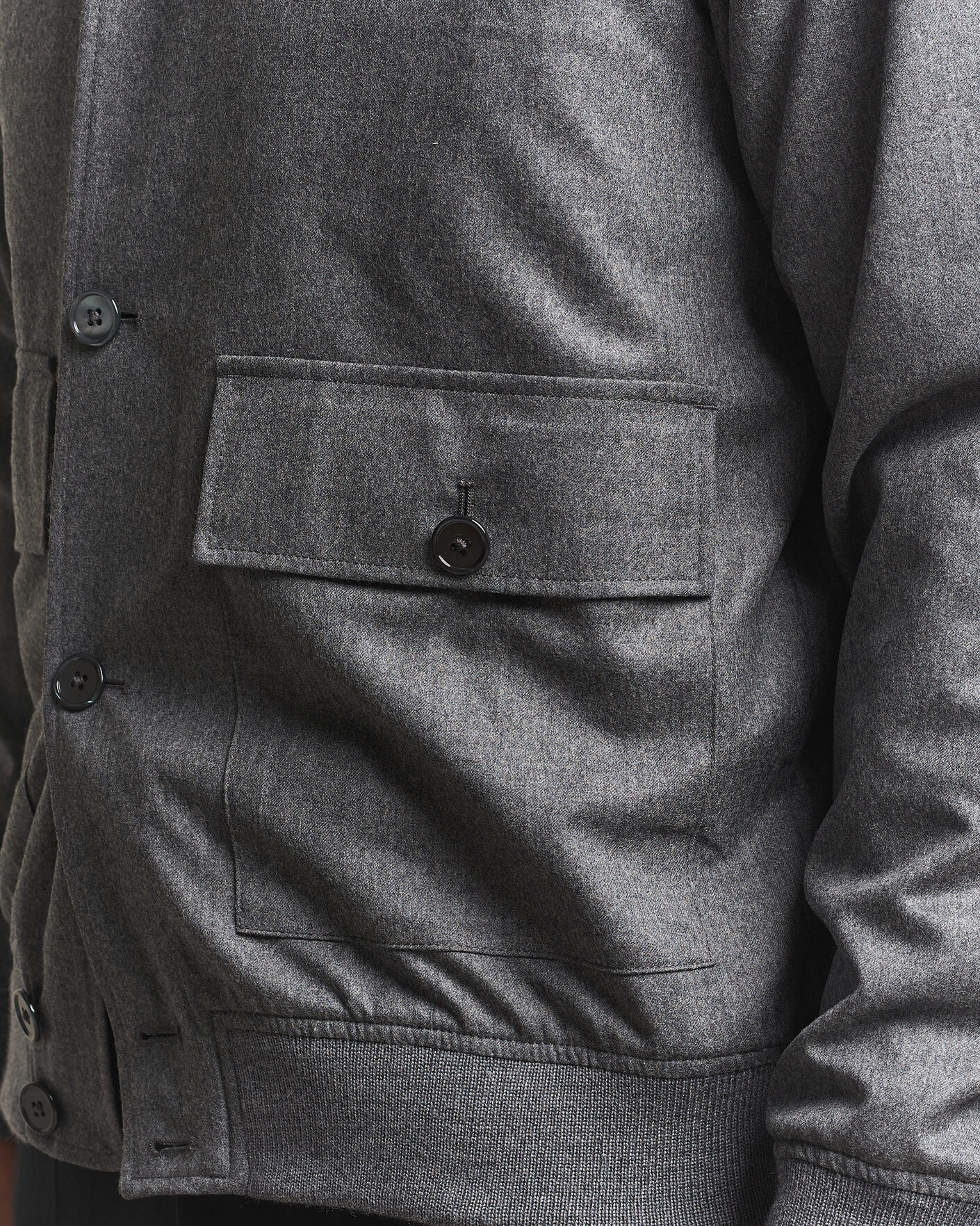 Herren | Jacken | Stenströms | Flannel Bomber Jacket Grey