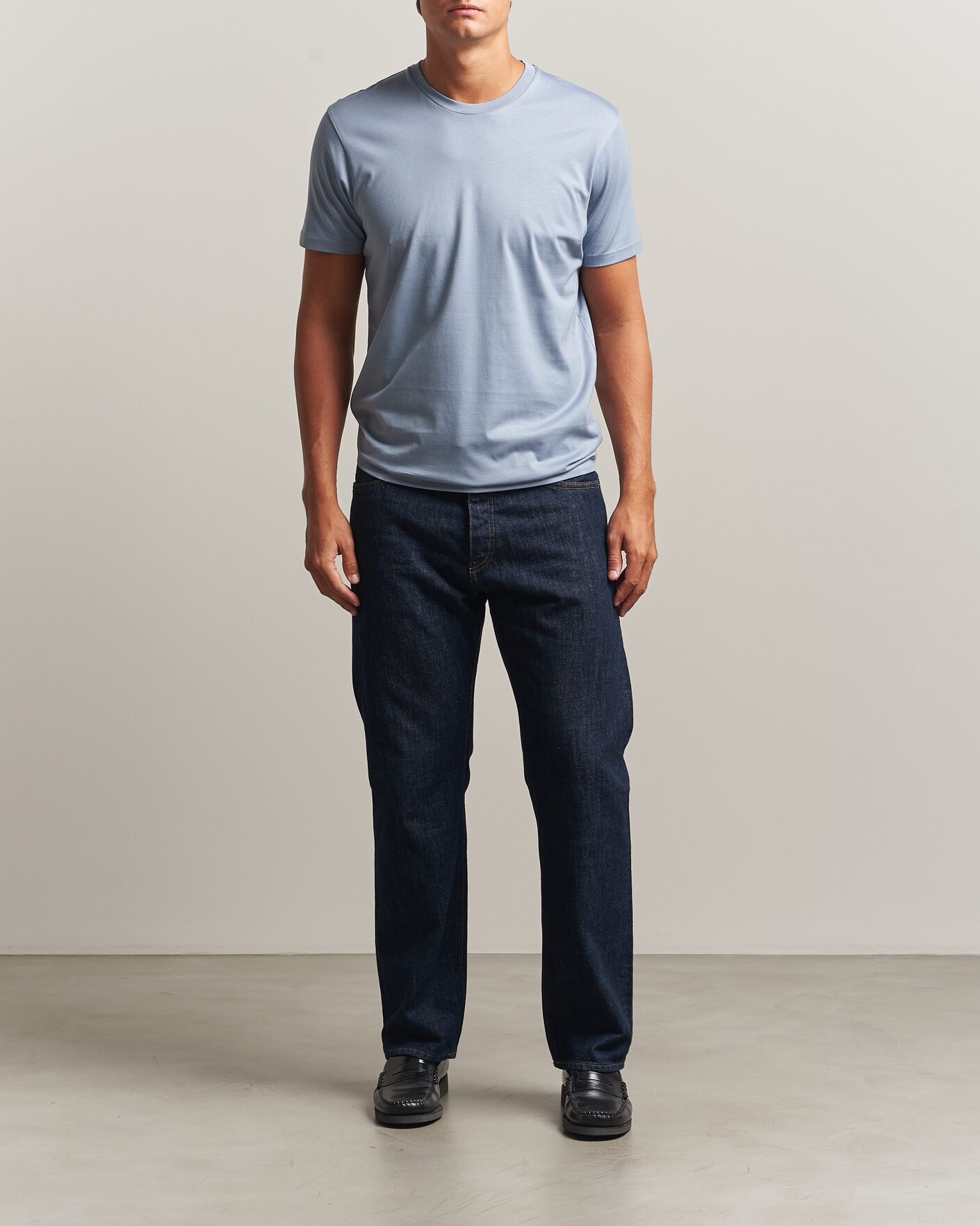 Herren | T-Shirts | Sunspel | Riviera Midweight T-Shirt Powder Blue