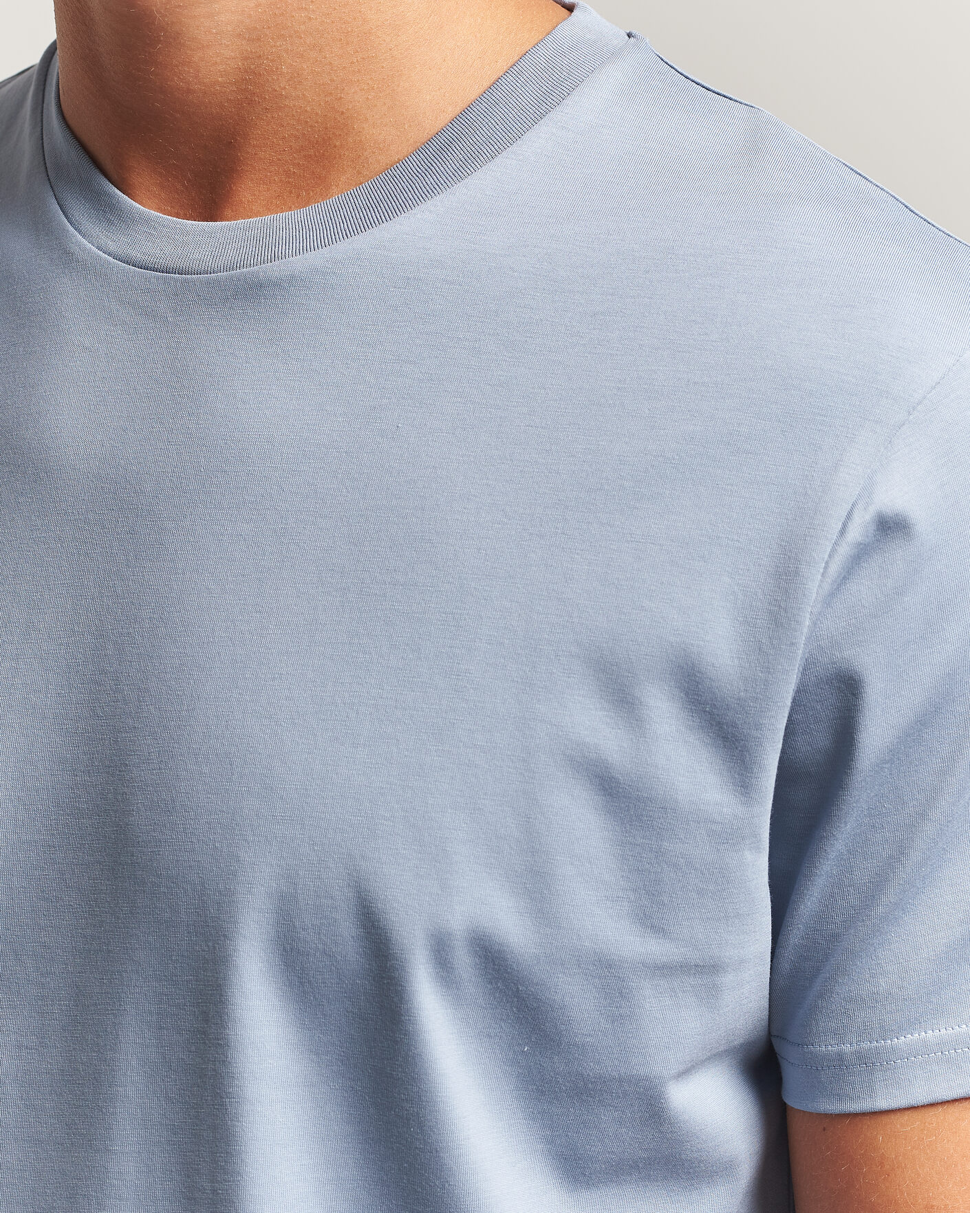 Herren | T-Shirts | Sunspel | Riviera Midweight T-Shirt Powder Blue