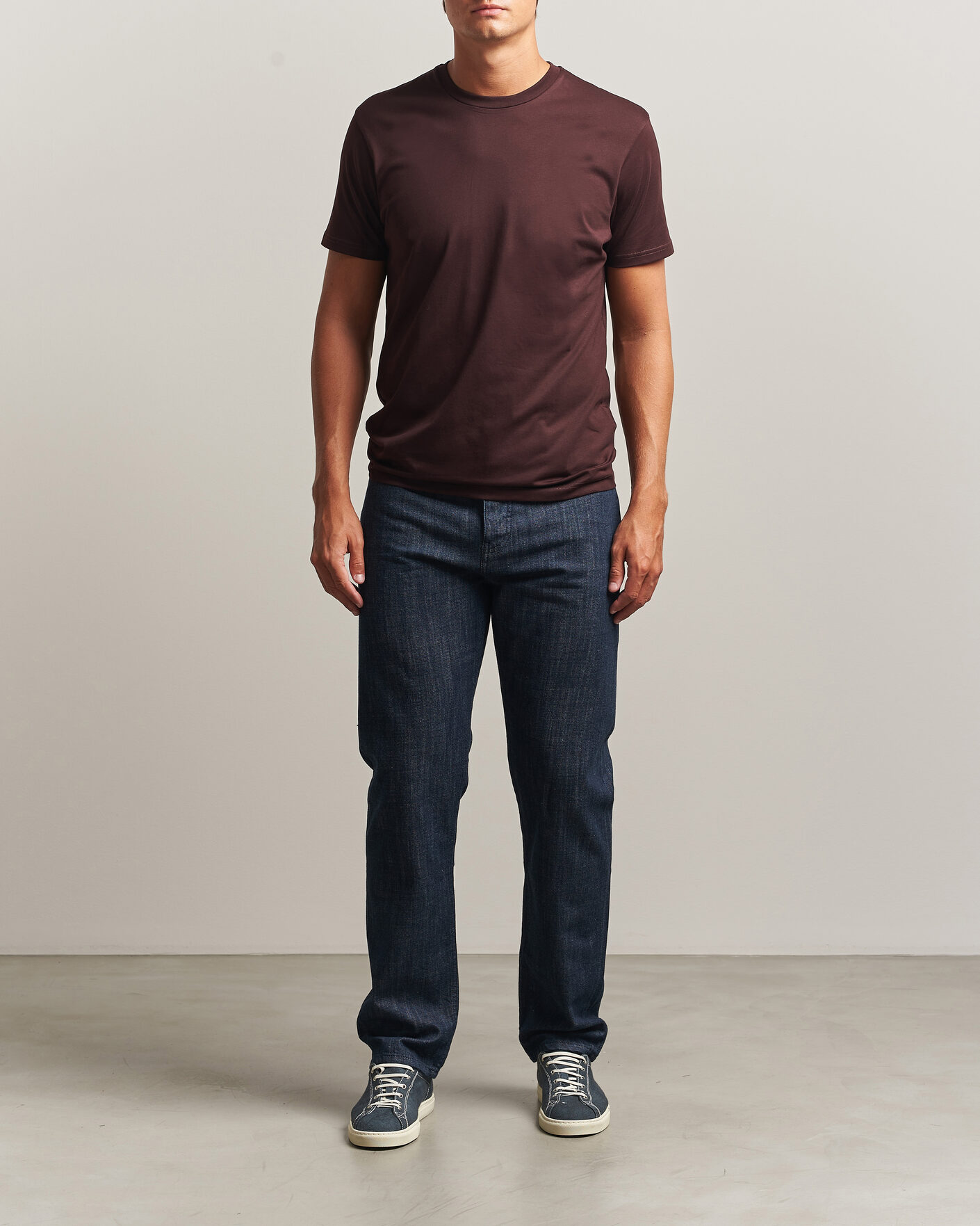 Herren | T-Shirts | Sunspel | Riviera Midweight T-Shirt Dark Brown