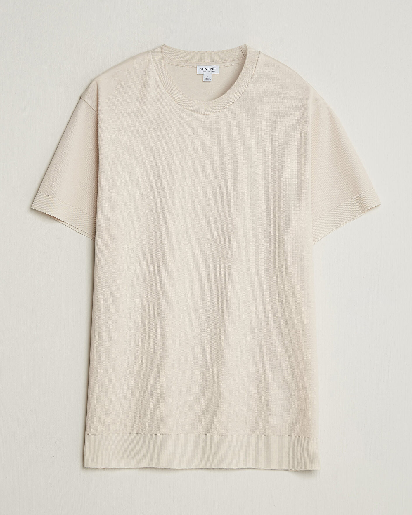 Herren | T-Shirts | Sunspel | Cotton Piquet T-Shirt Swansdown
