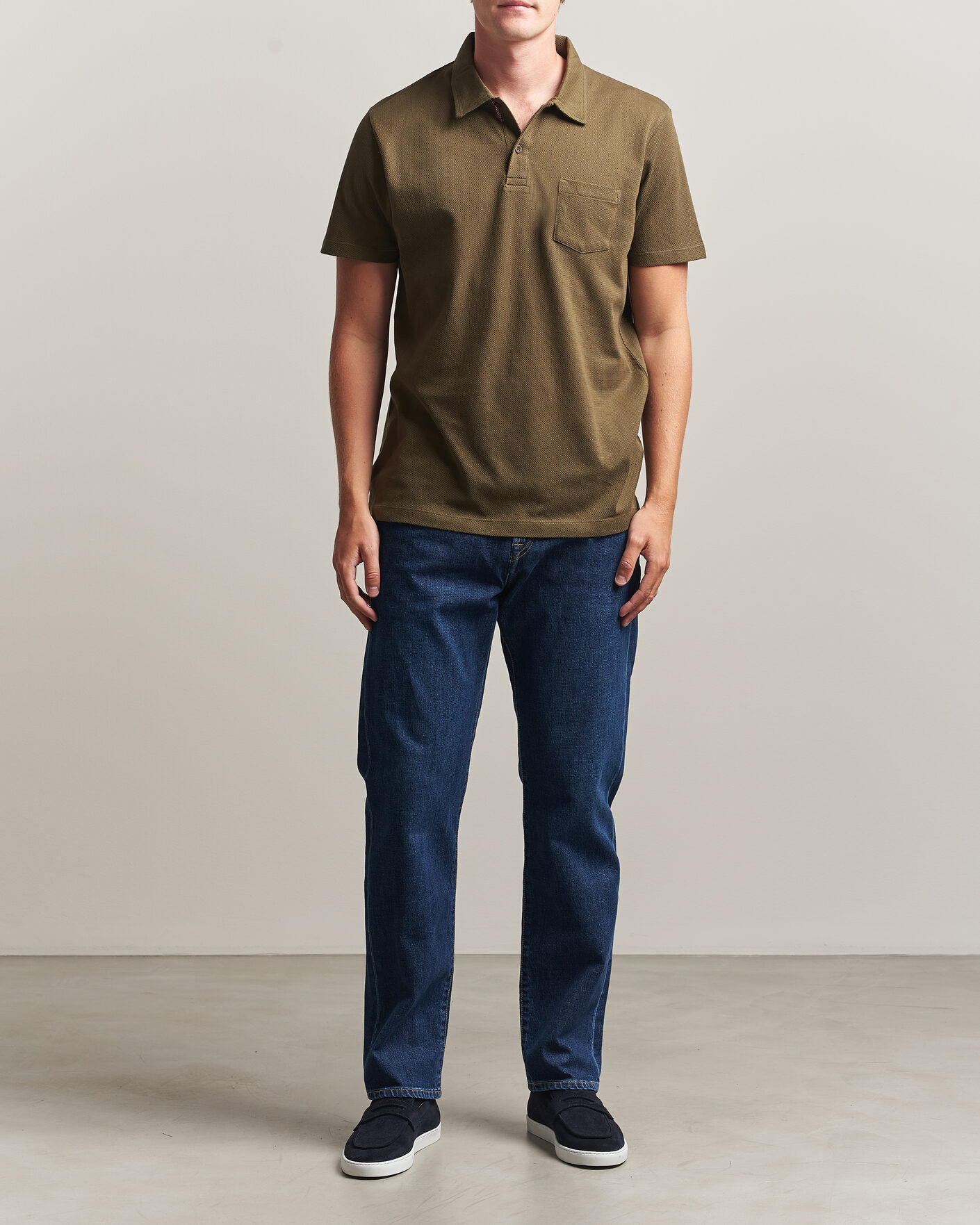 Herren | Poloshirts | Sunspel | Riviera Polo Shirt Loden Green
