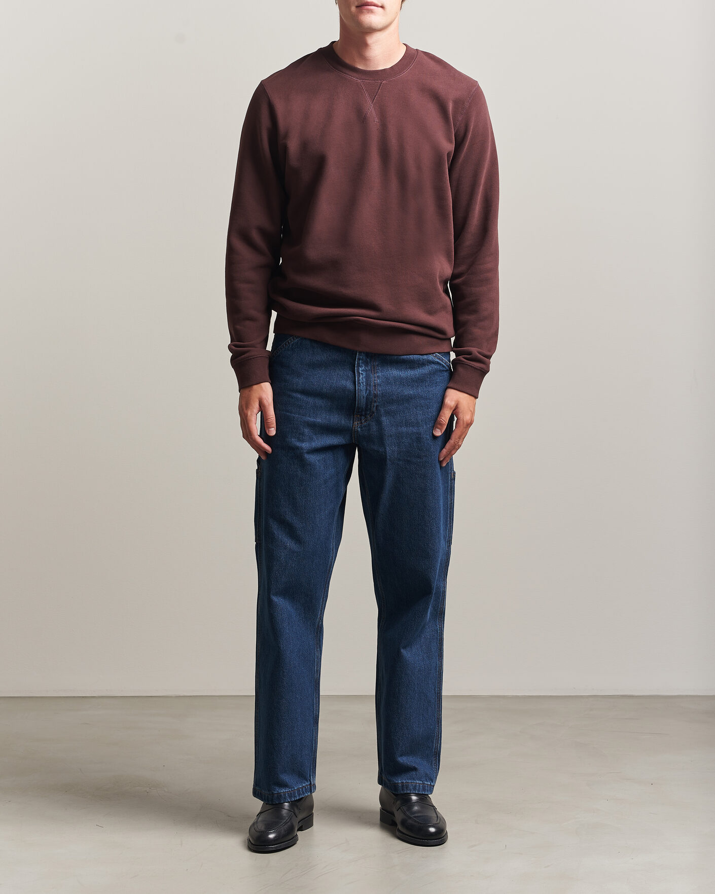 Herren | Pullover | Sunspel | Loopback Sweatshirt Dark Brown