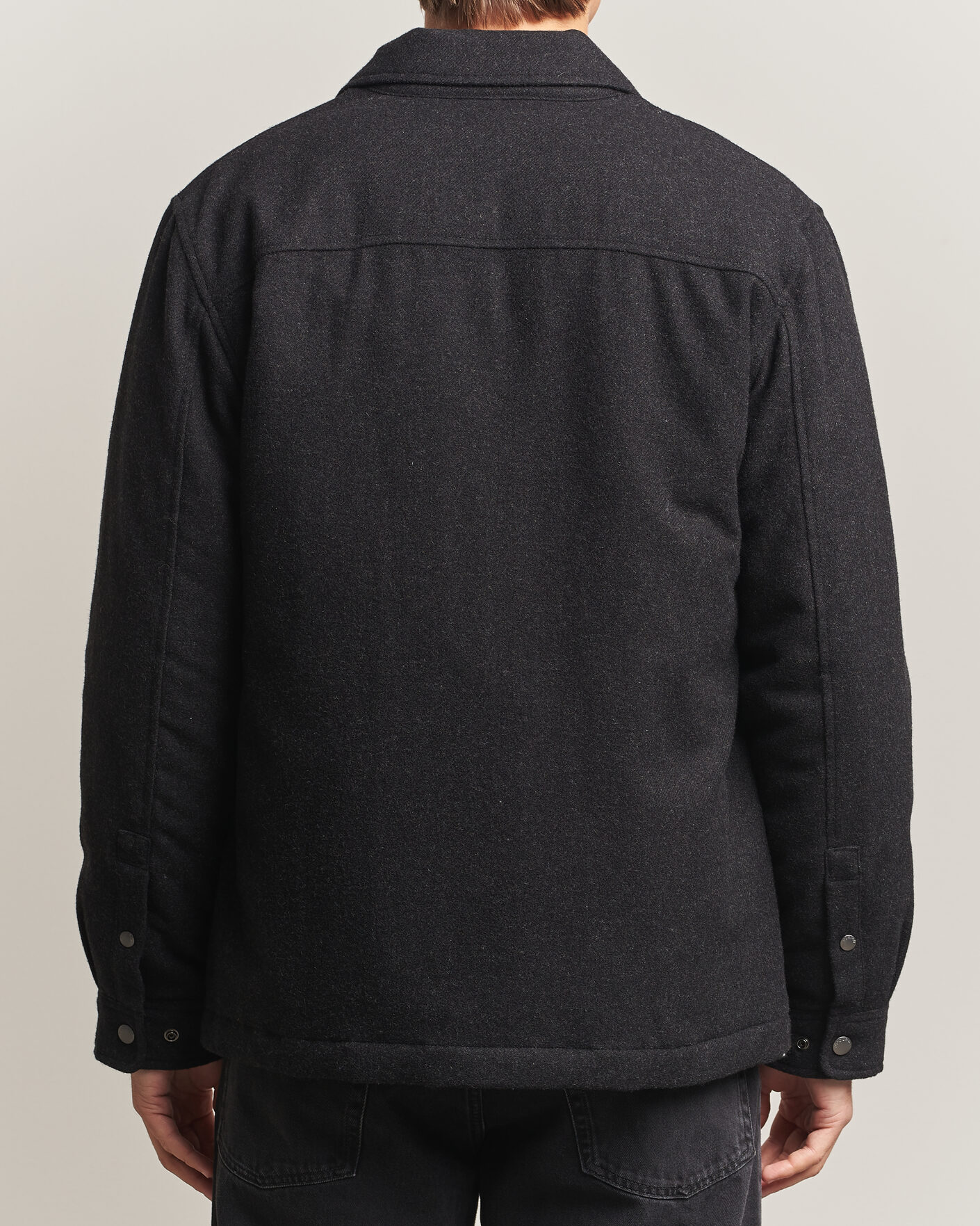 Herren | Jacken | Woolrich | Alaskan Wool Light Padded Shirt Jacket Faded Black