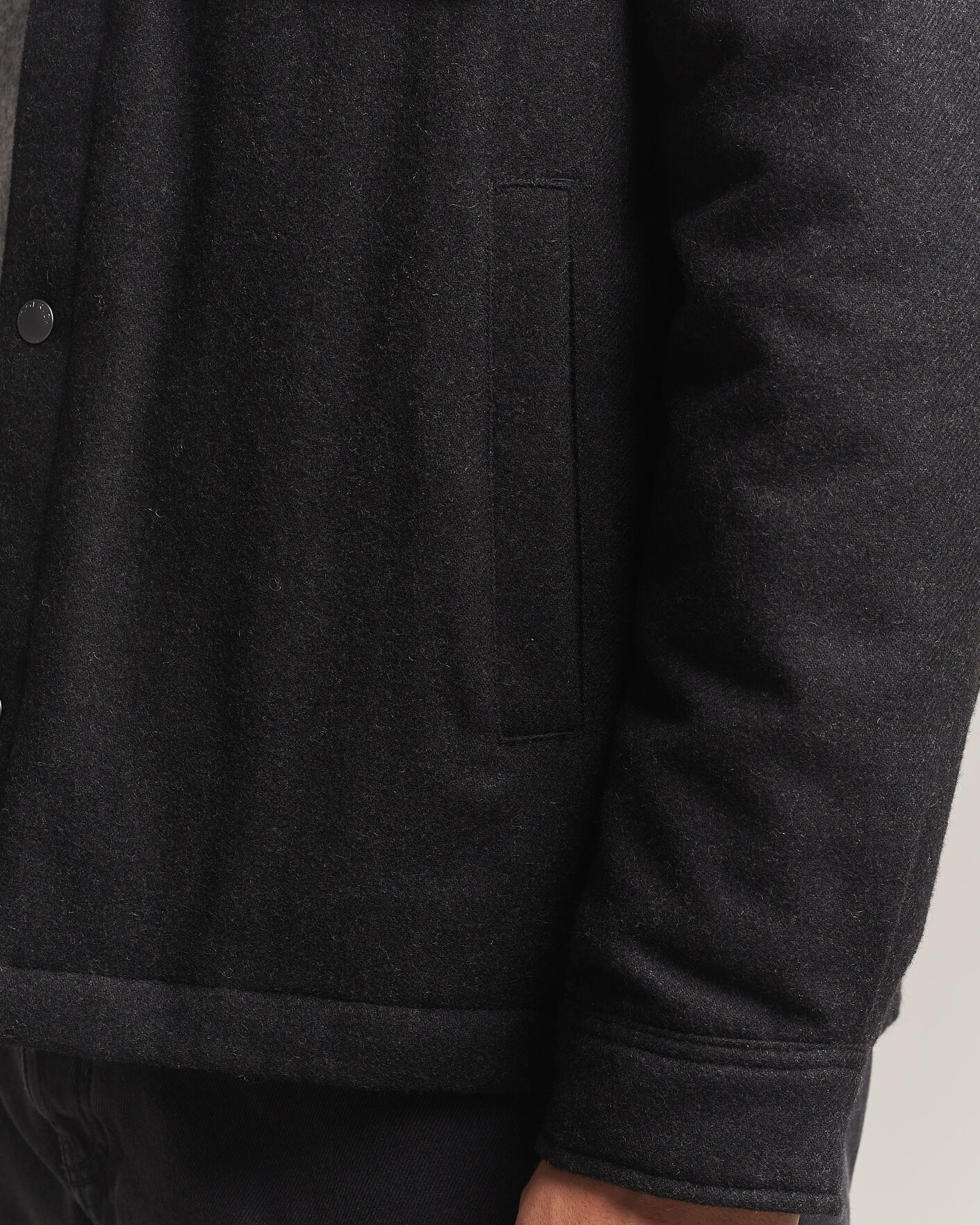 Herren | Jacken | Woolrich | Alaskan Wool Light Padded Shirt Jacket Faded Black