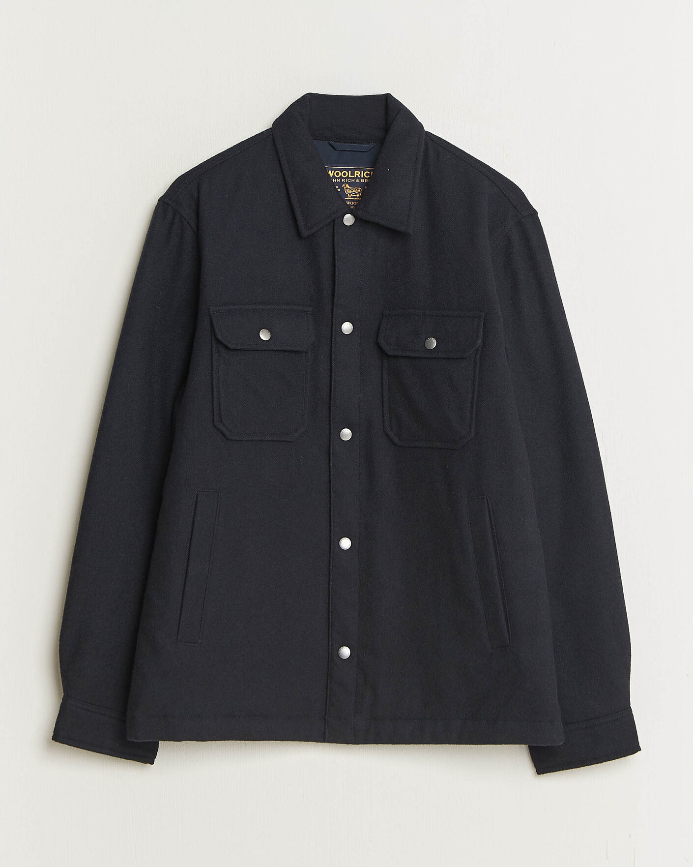 Herren | Jacken | Woolrich | Alaskan Wool Light Padded Shirt Jacket Melton Blue