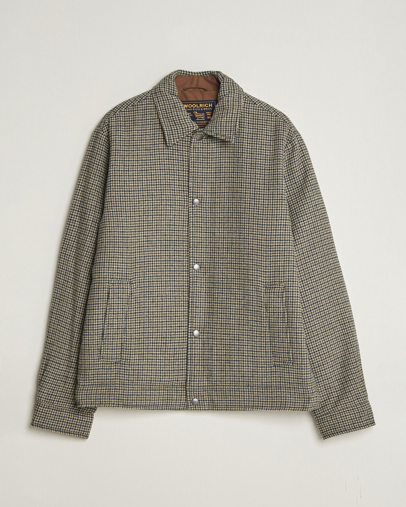 Herren | Jacken | Woolrich | Wool Check Light Padded Keating Shirt Jacket Brown
