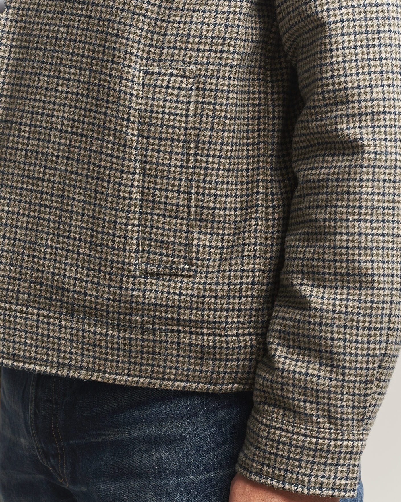 Herren | Jacken | Woolrich | Wool Check Light Padded Keating Shirt Jacket Brown