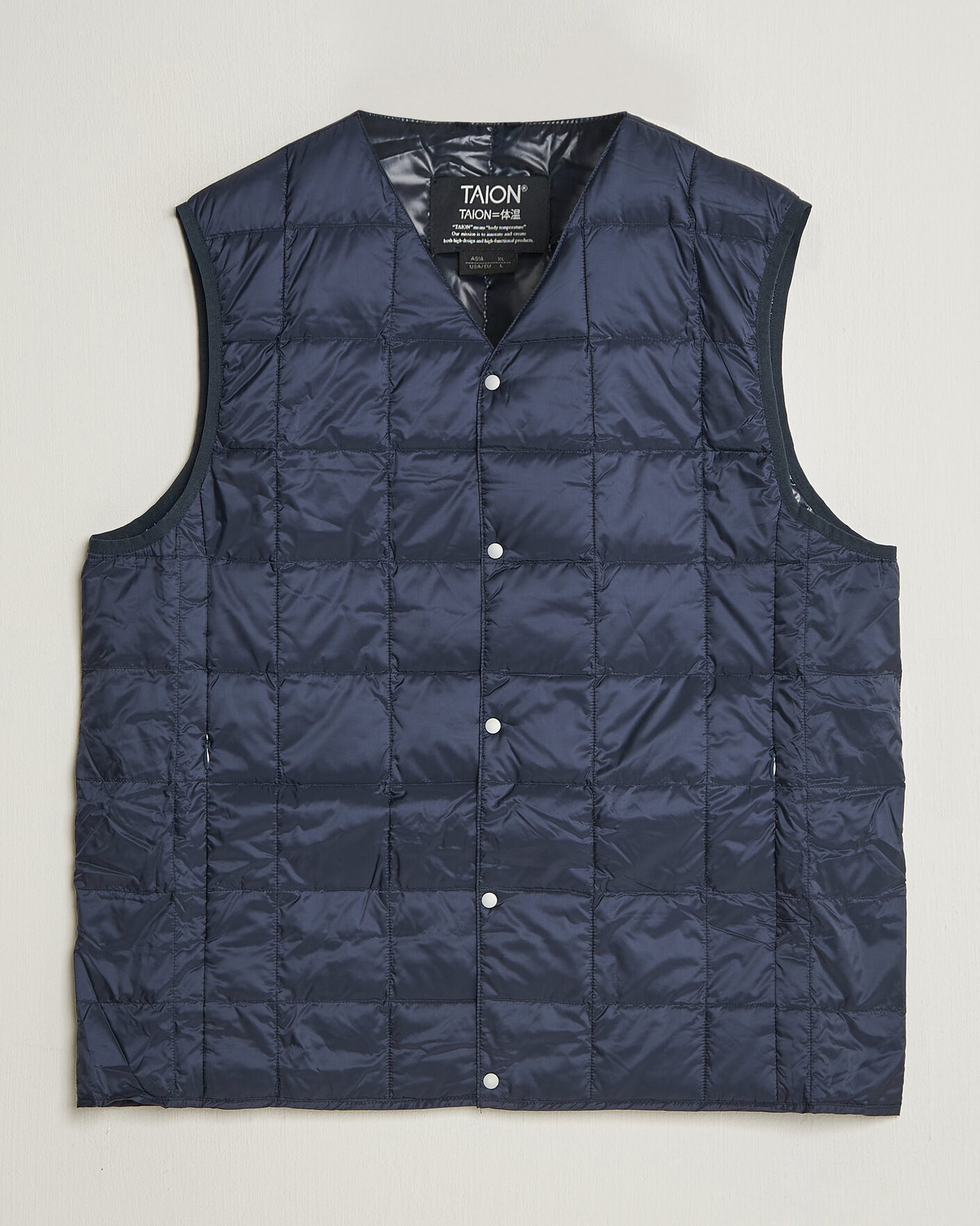 Herren | Westen | TAION | V-Neck Lightweight Down Vest Dark Navy