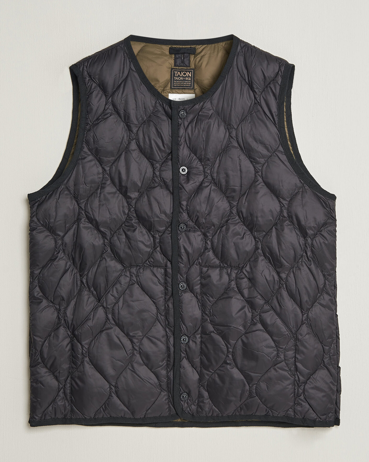 Herren | Westen | TAION | Military Crew Neck Down Vest Black