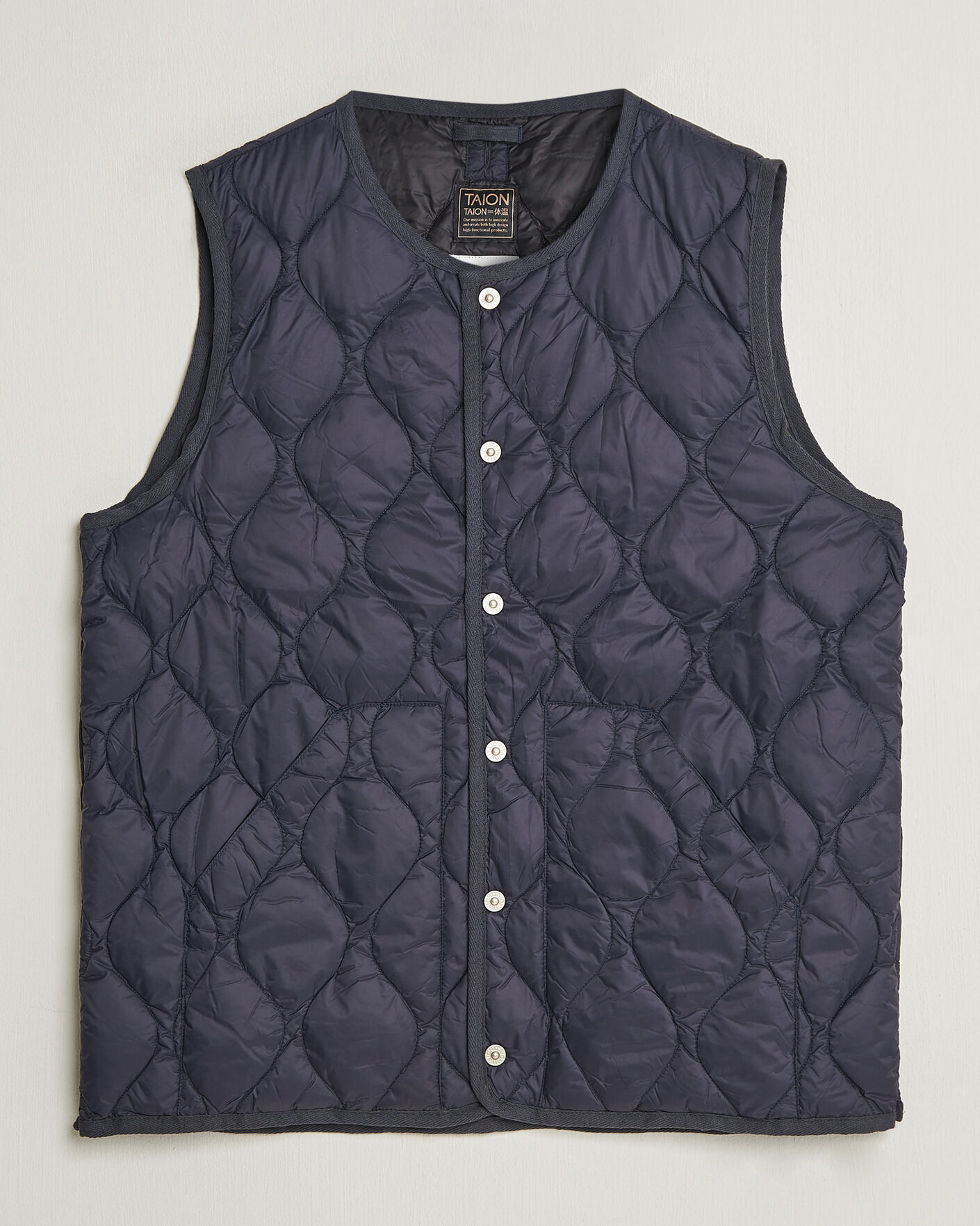 Herren | Westen | TAION | Military Crew Neck Down Vest Dark Navy