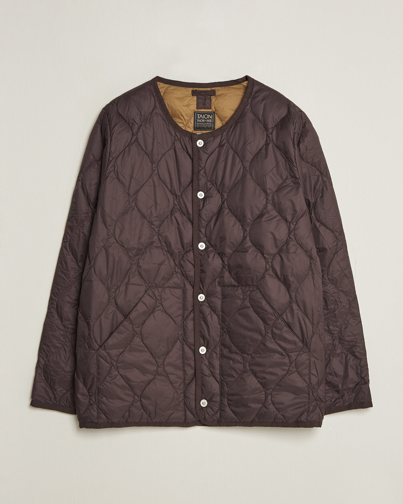 Herren | Jacken | TAION | Military Crew Neck Down Jacket Dark Choco