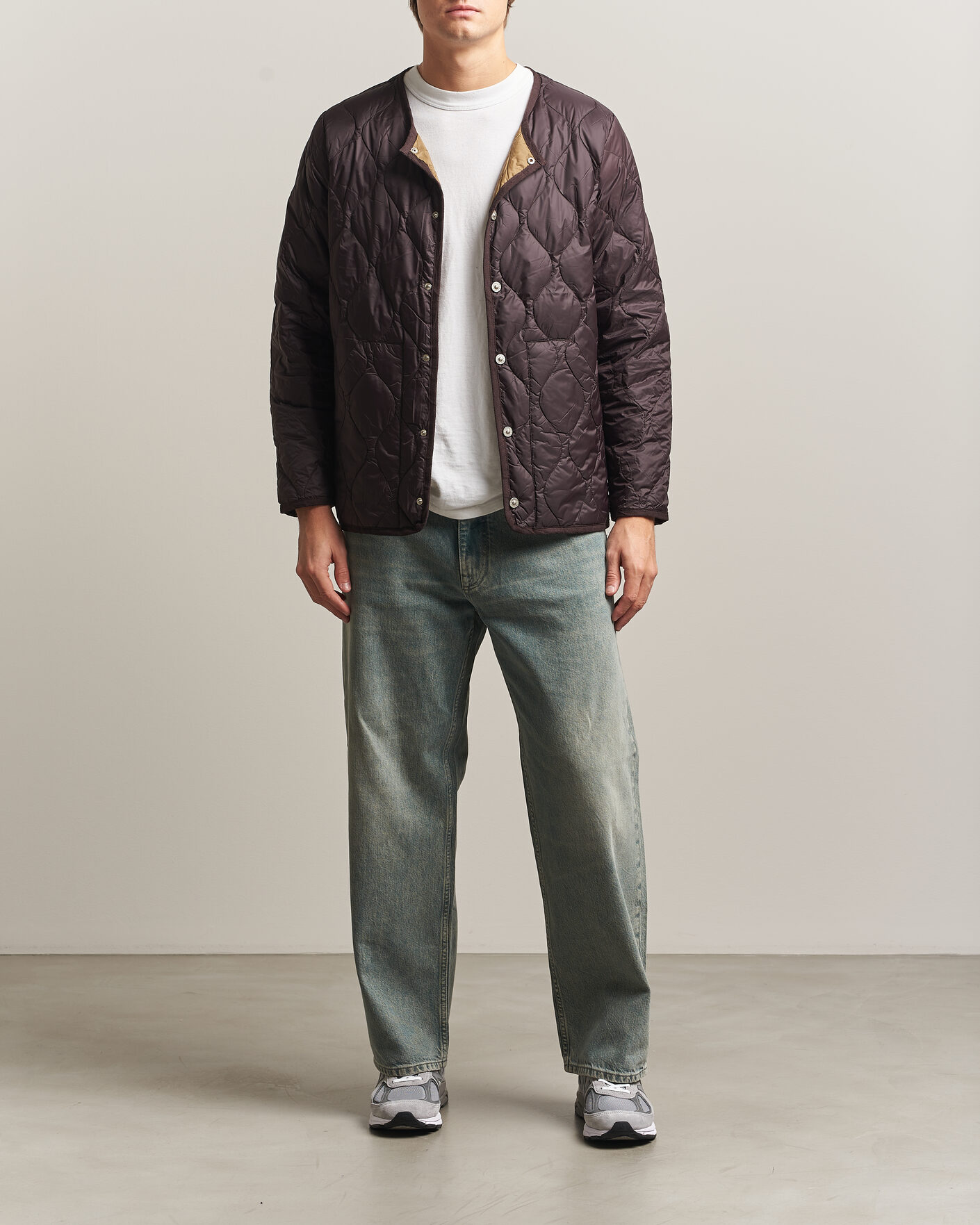 Herren | Jacken | TAION | Military Crew Neck Down Jacket Dark Choco