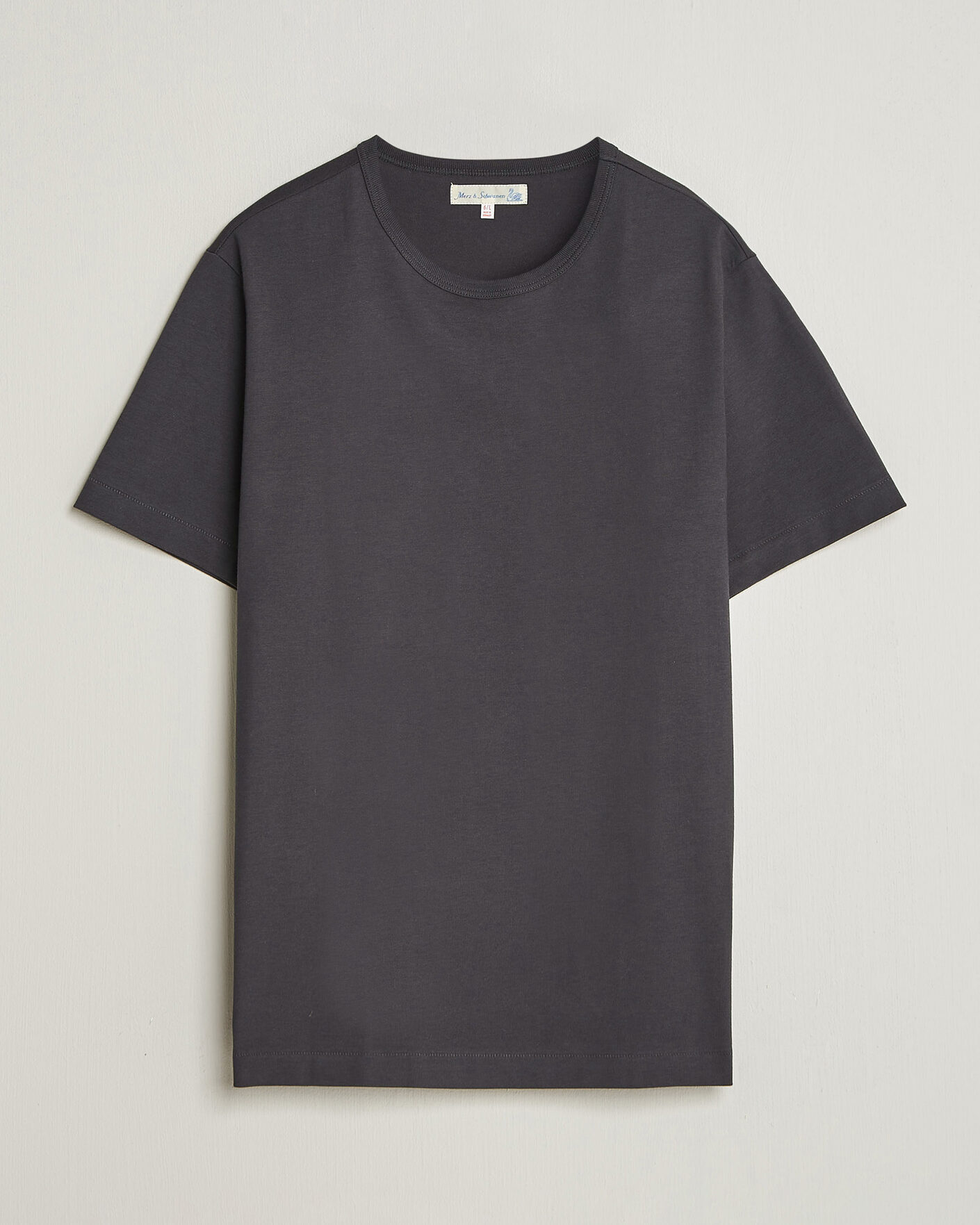 Herren | T-Shirts | Merz b. Schwanen | Classic Fit Sturdy Loopwheeled T-Shirt Charcoal