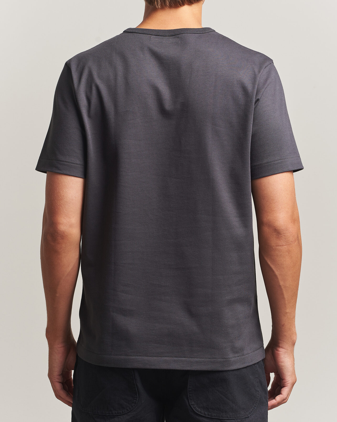 Herren | T-Shirts | Merz b. Schwanen | Classic Fit Sturdy Loopwheeled T-Shirt Charcoal