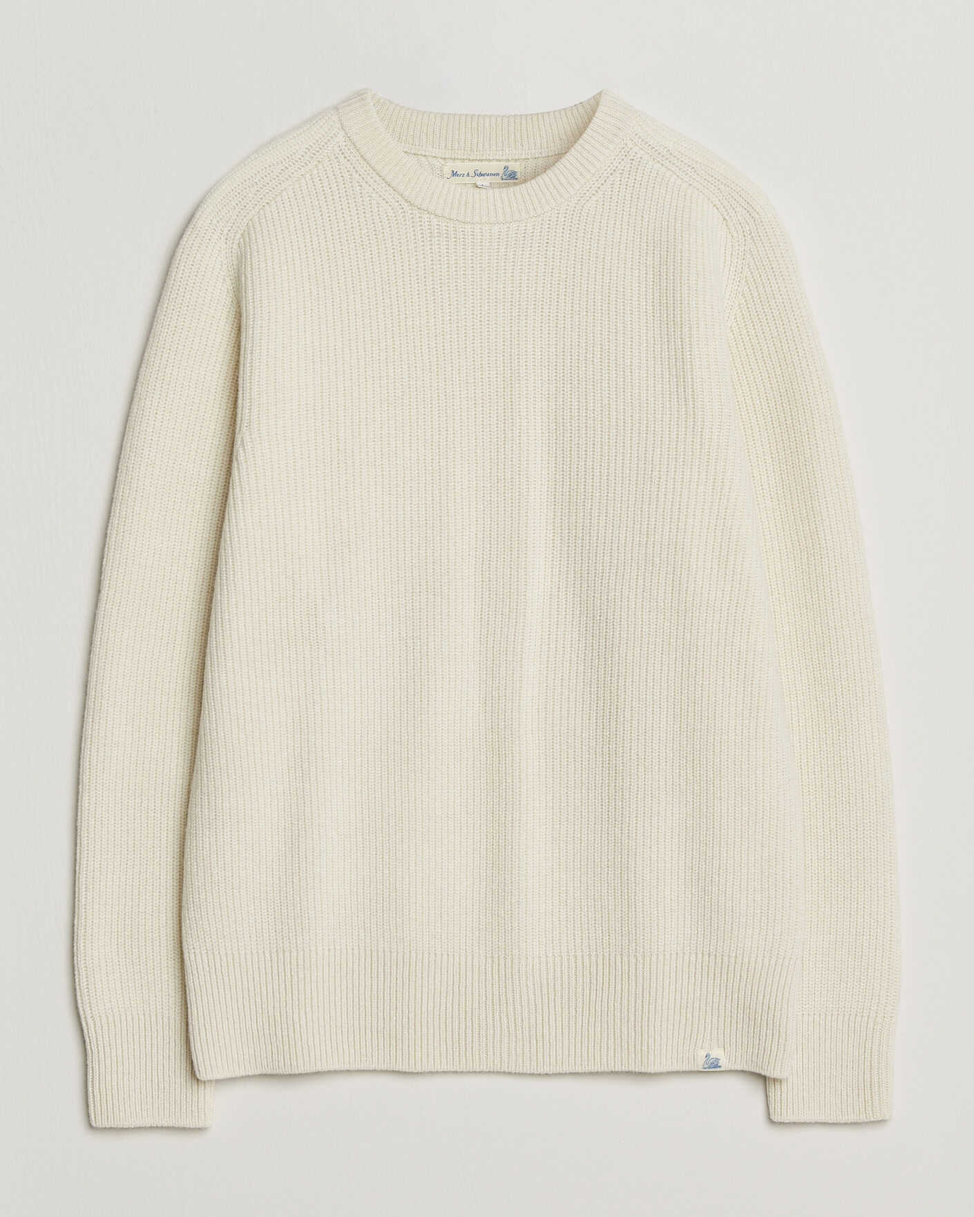Herren | Pullover | Merz b. Schwanen | Merino/Cashmere Knitted Sweater Nature
