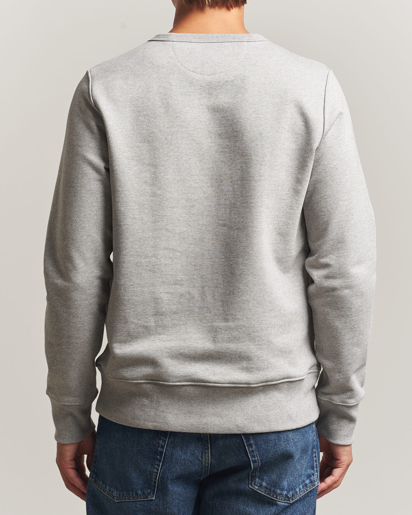 Herren | Pullover | Merz b. Schwanen | Classic Fit Loopwheeled Heavyweight Sweatshirt Grey Melange
