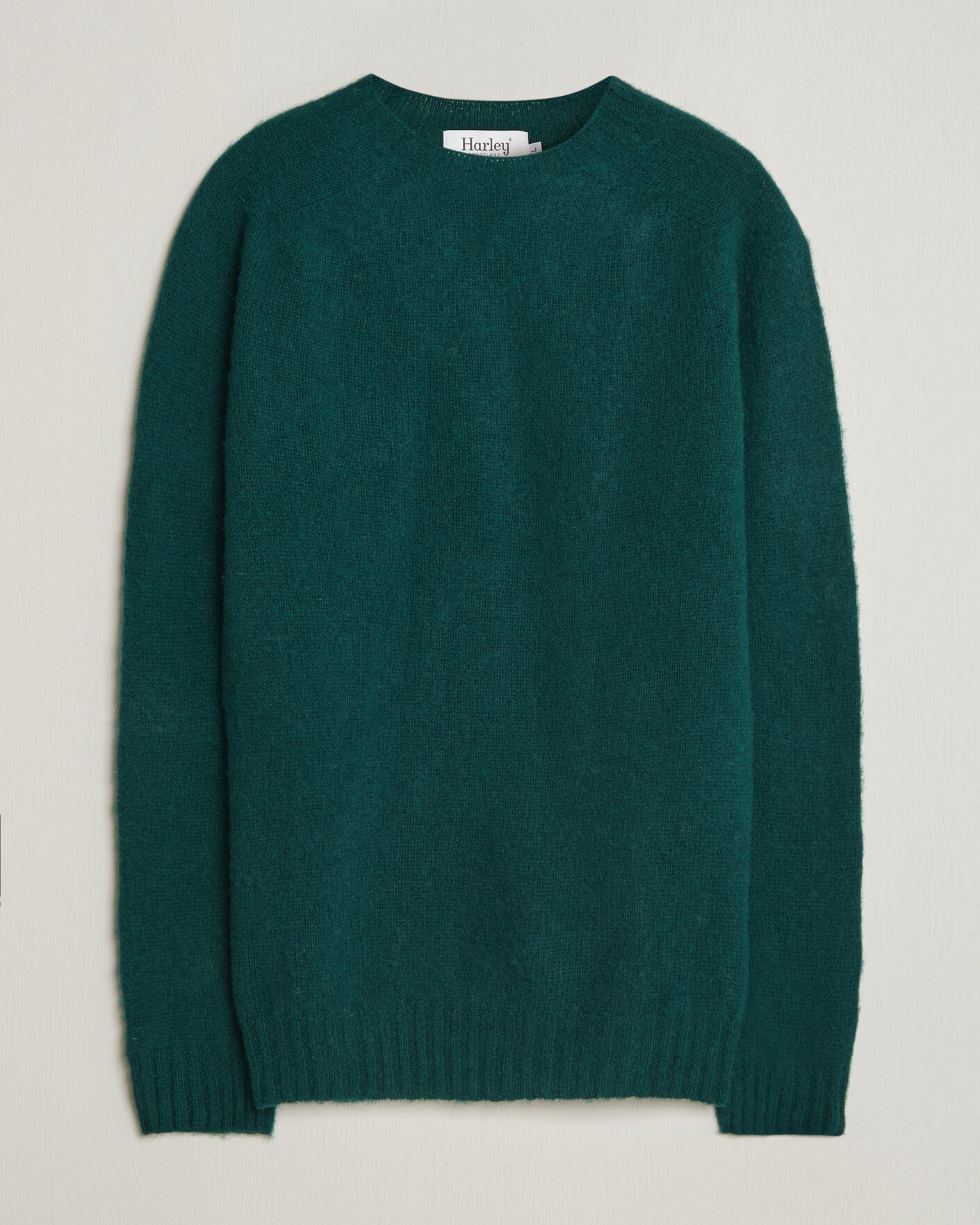 Herren | Pullover | Harley Of Scotland | Brushed Supersoft Lambswool Crewneck Tartan