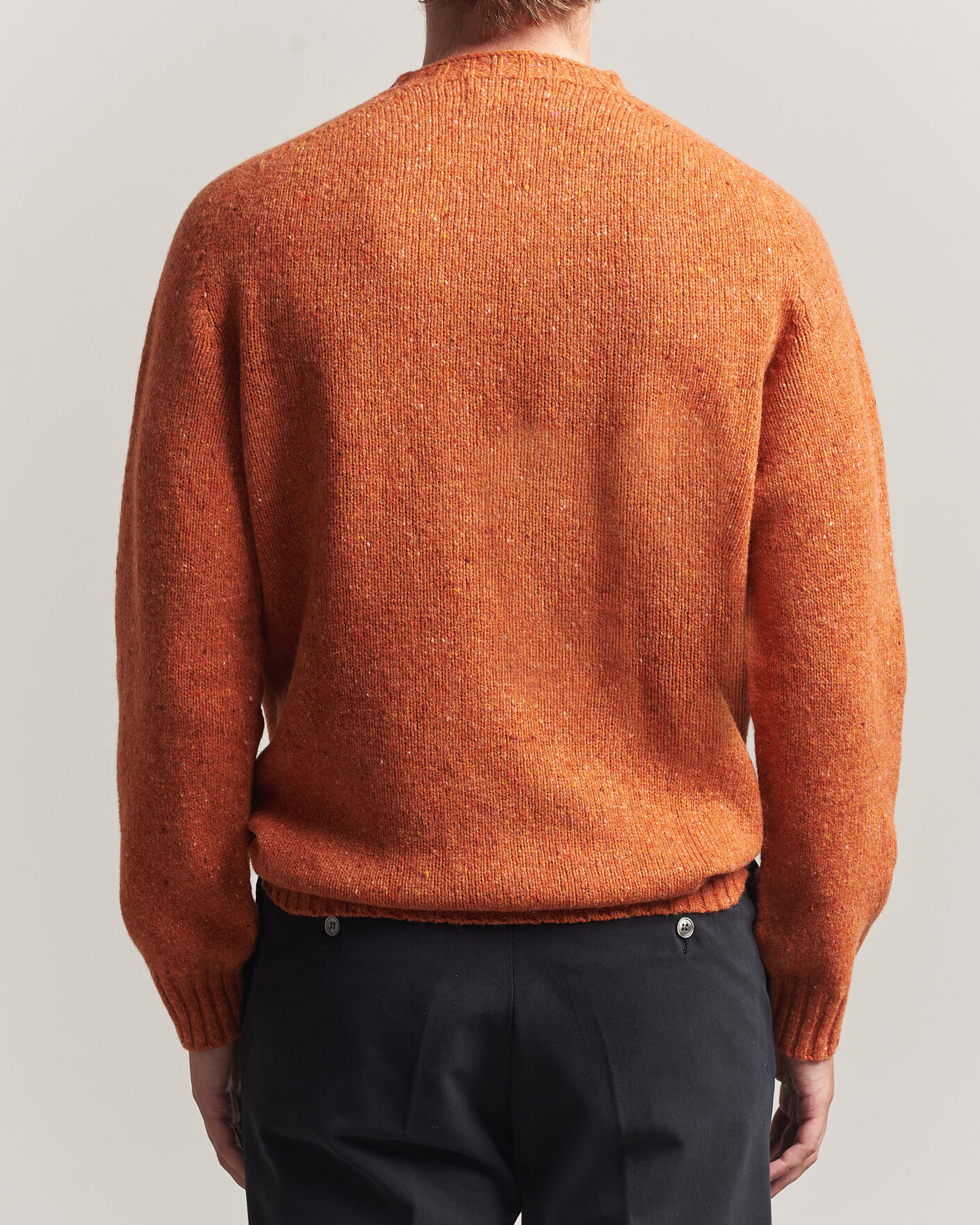 Herren | Business & Beyond | Harley Of Scotland | Donegal Wool Crewneck Orange