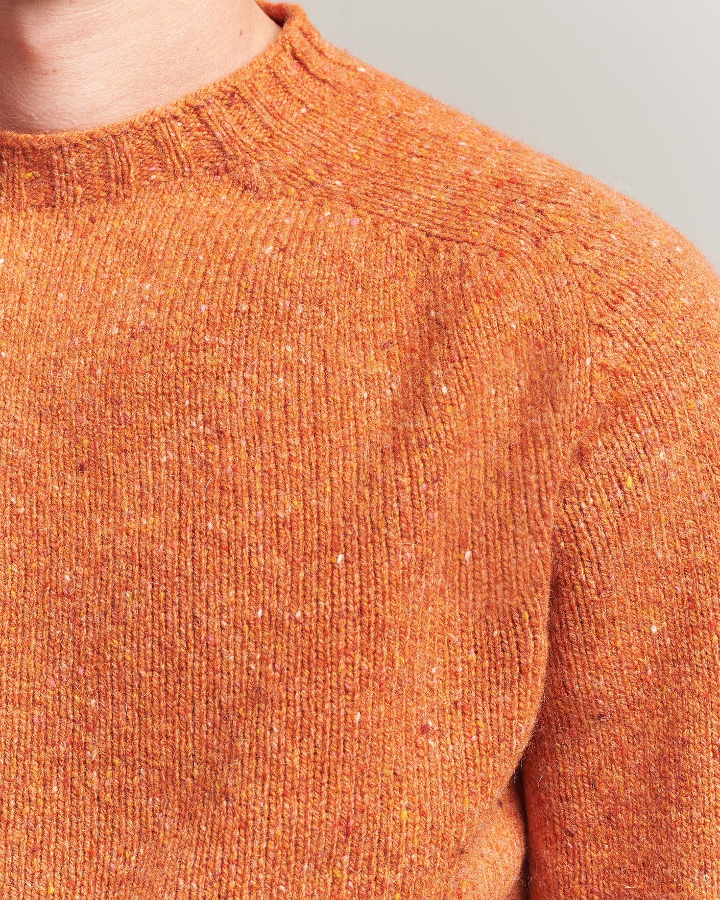 Herren | Business & Beyond | Harley Of Scotland | Donegal Wool Crewneck Orange