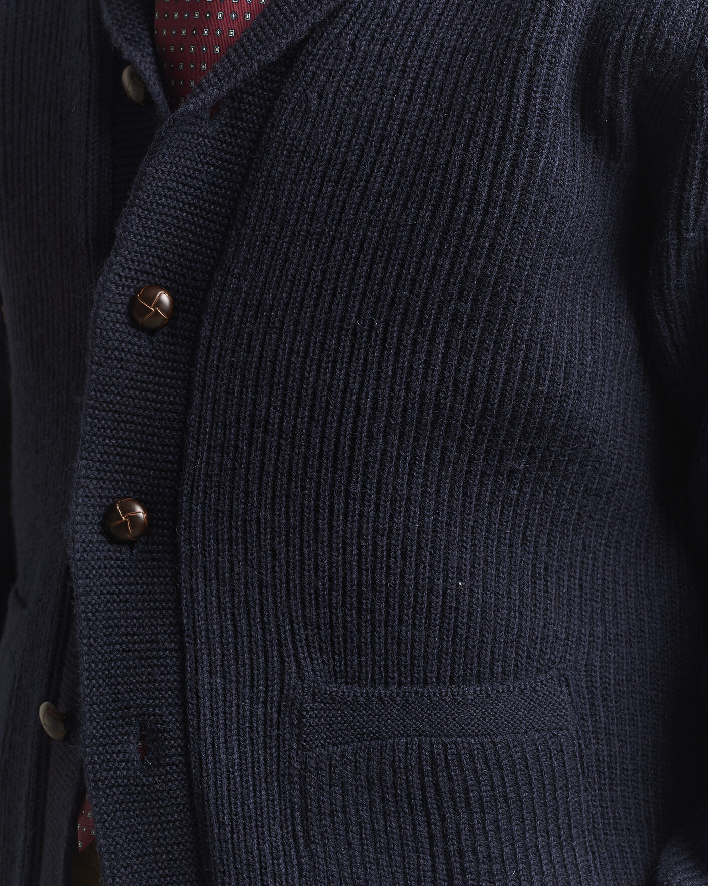 Herren | Pullover | Kamakura Shirts | McQueen Shawl Collar Cardigan Navy