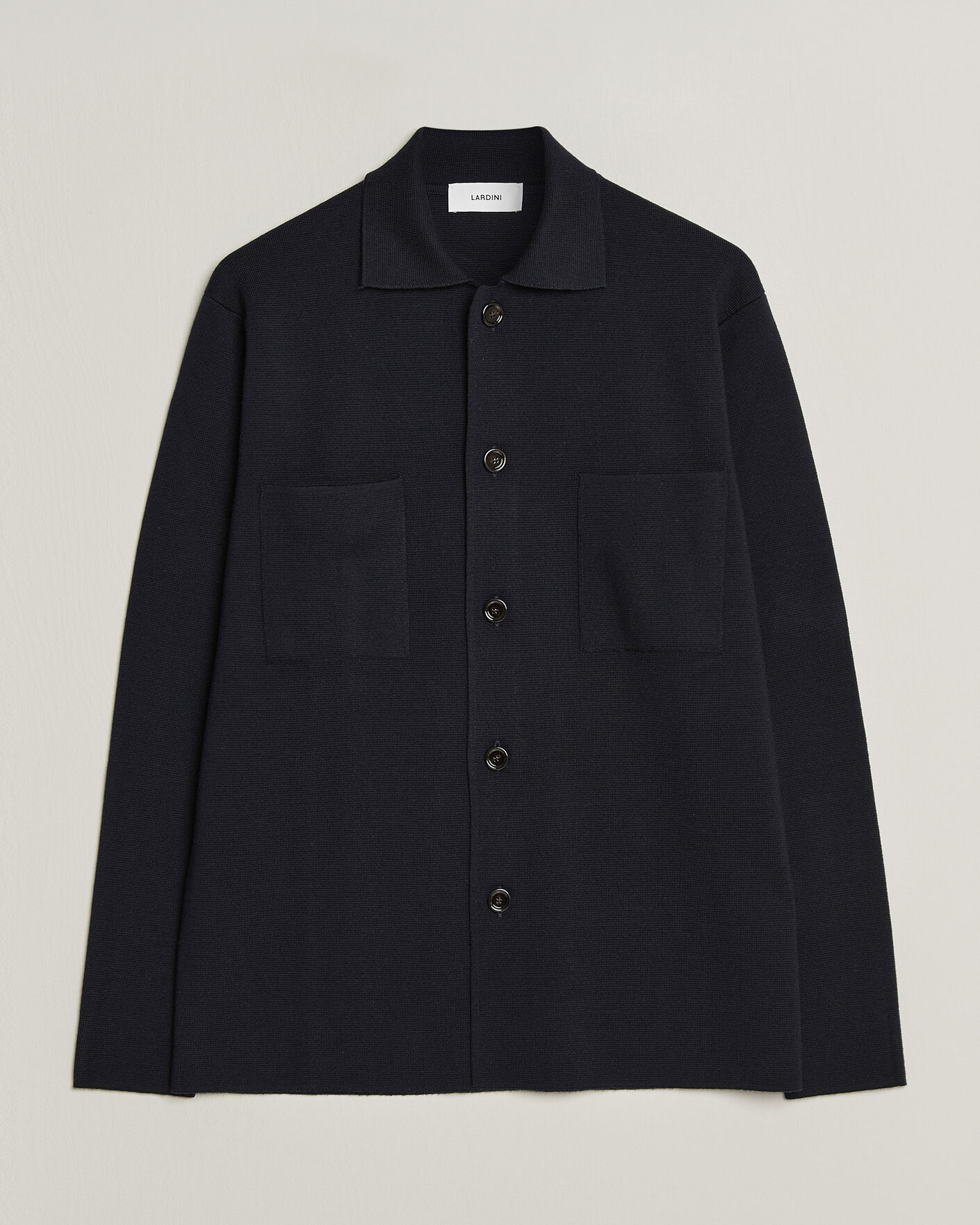 Herren | Hemden | Lardini | Knitted Pocket Overshirt Navy