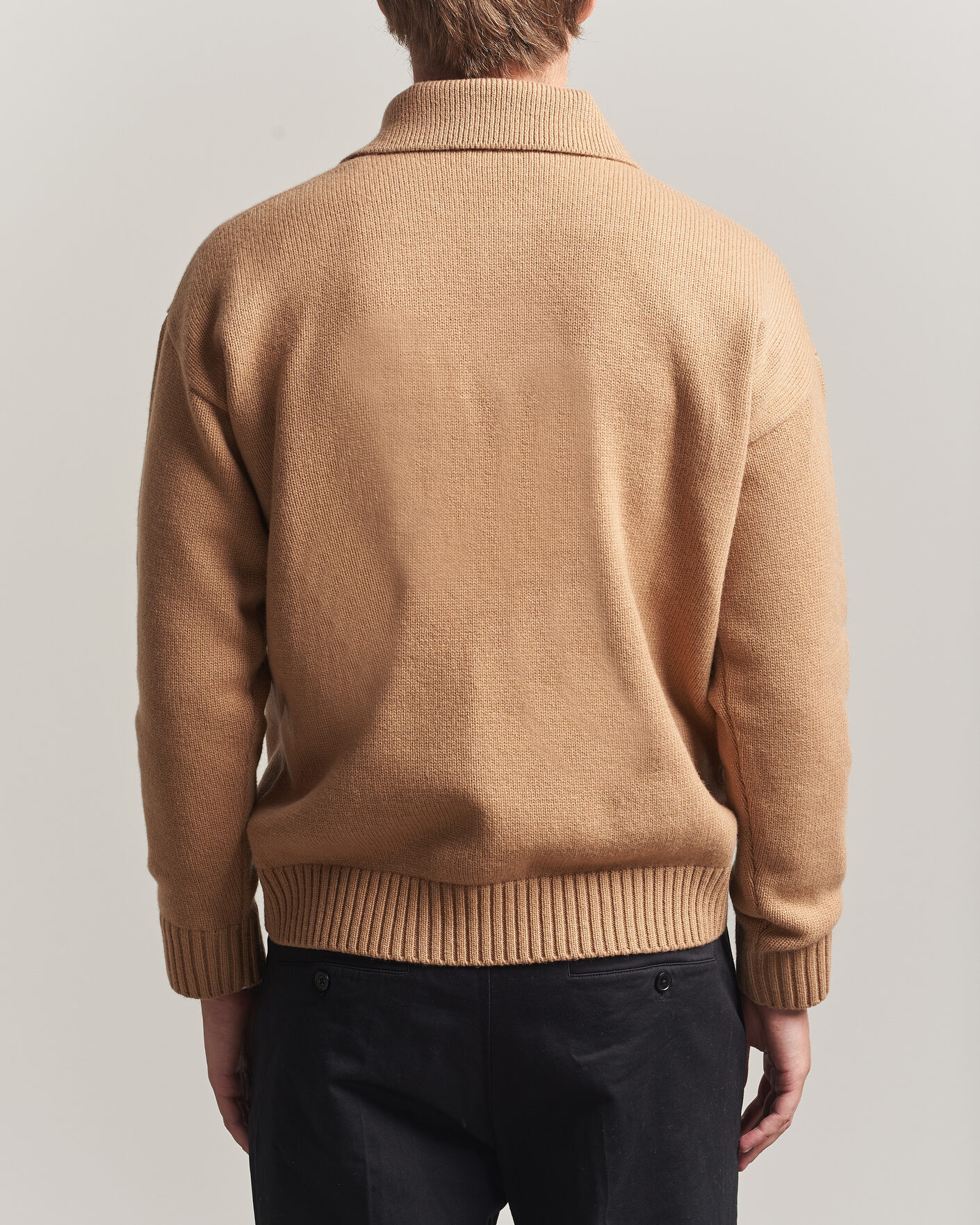 Herren | Pullover | Lardini | Knitted Wool/Cashmere Polo Brown
