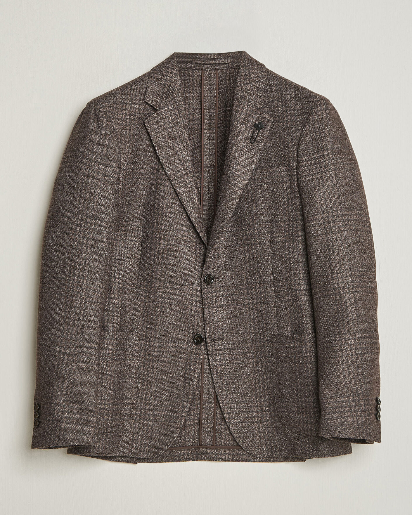 Herren | Sakkos | Lardini | Wool Structure Checked Blazer Brown