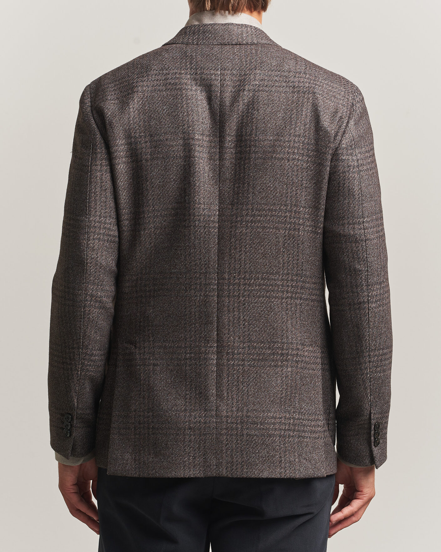 Herren | Sakkos | Lardini | Wool Structure Checked Blazer Brown