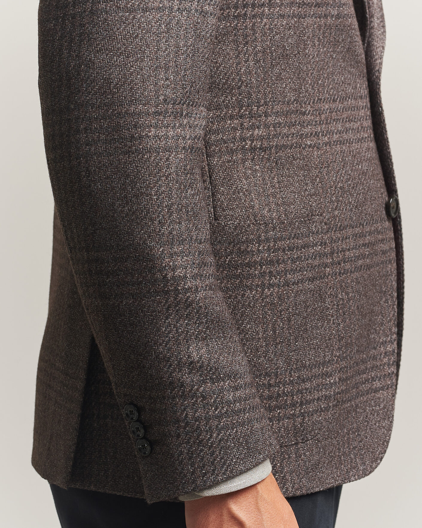 Herren | Sakkos | Lardini | Wool Structure Checked Blazer Brown
