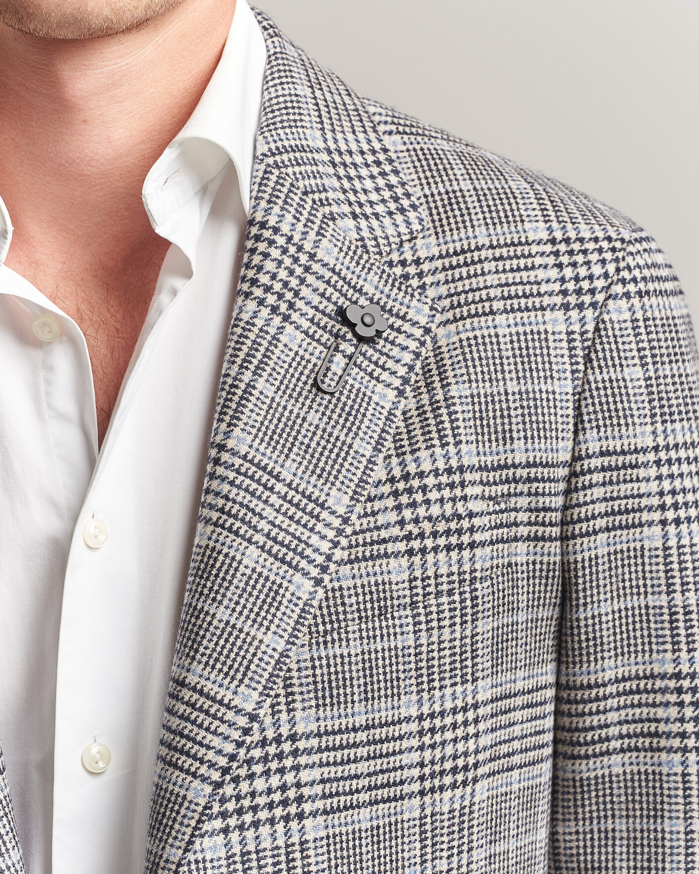 Herren | Sakkos | Lardini | Wool/Cashmere Houndstooth Blazer Blue
