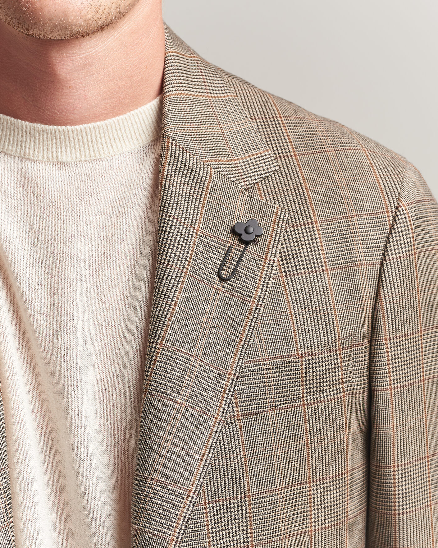 Herren | Sakkos | Lardini | Wool Prince of Wales Check Blazer Brown