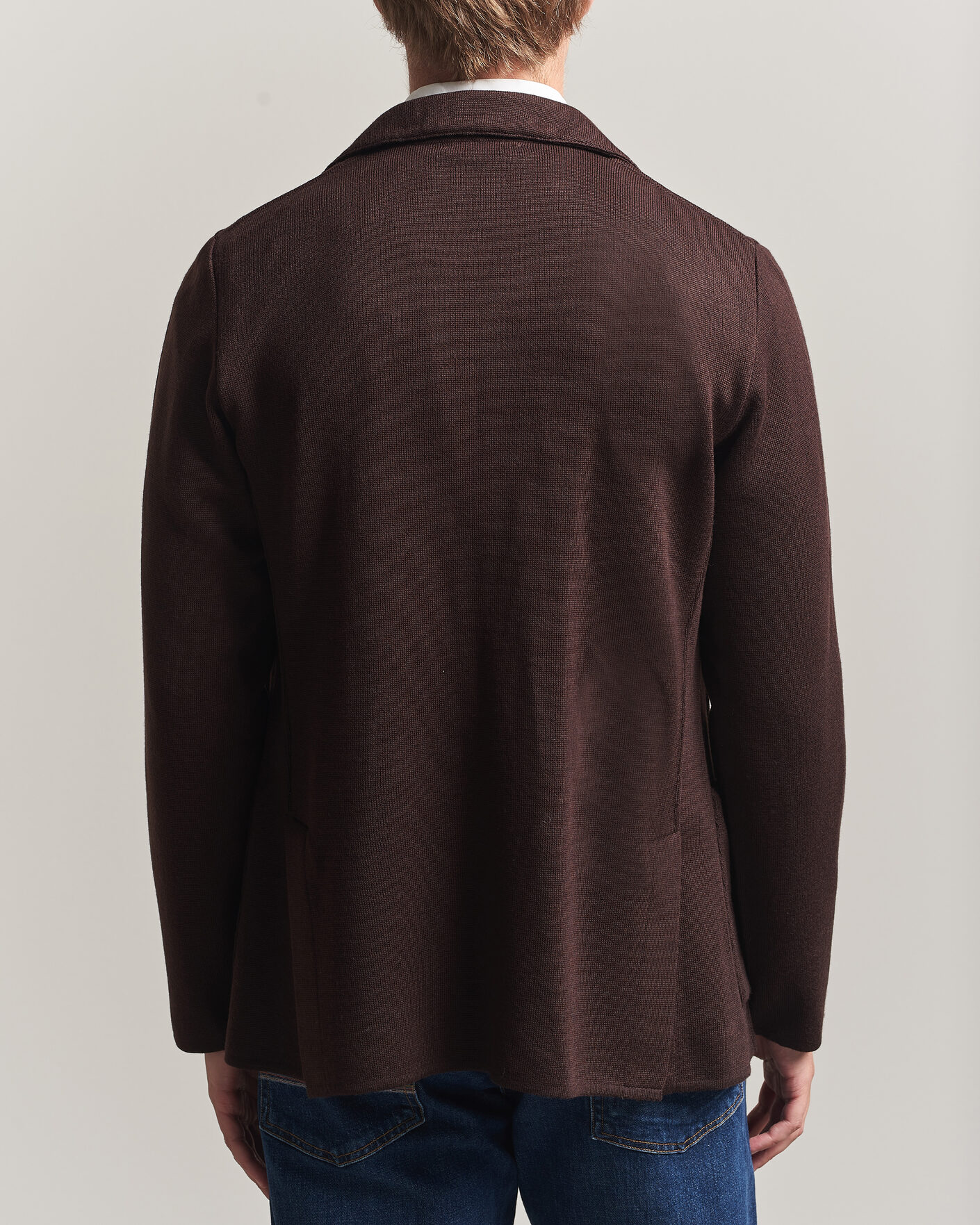 Herren | Sakkos | Lardini | Knitted Wool Blazer Brown
