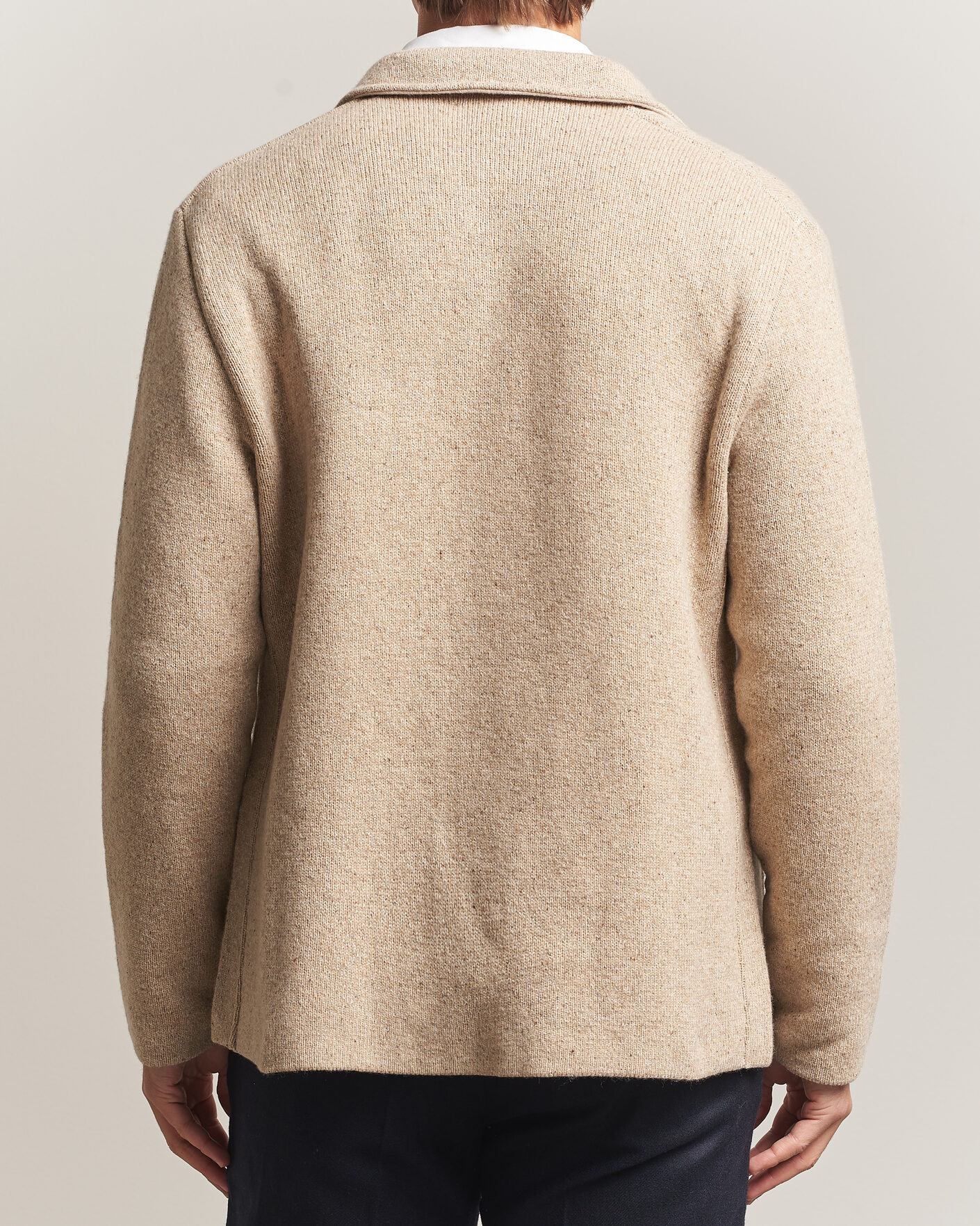 Herren | Pullover | Lardini | Knitted Shirt Jacket Beige