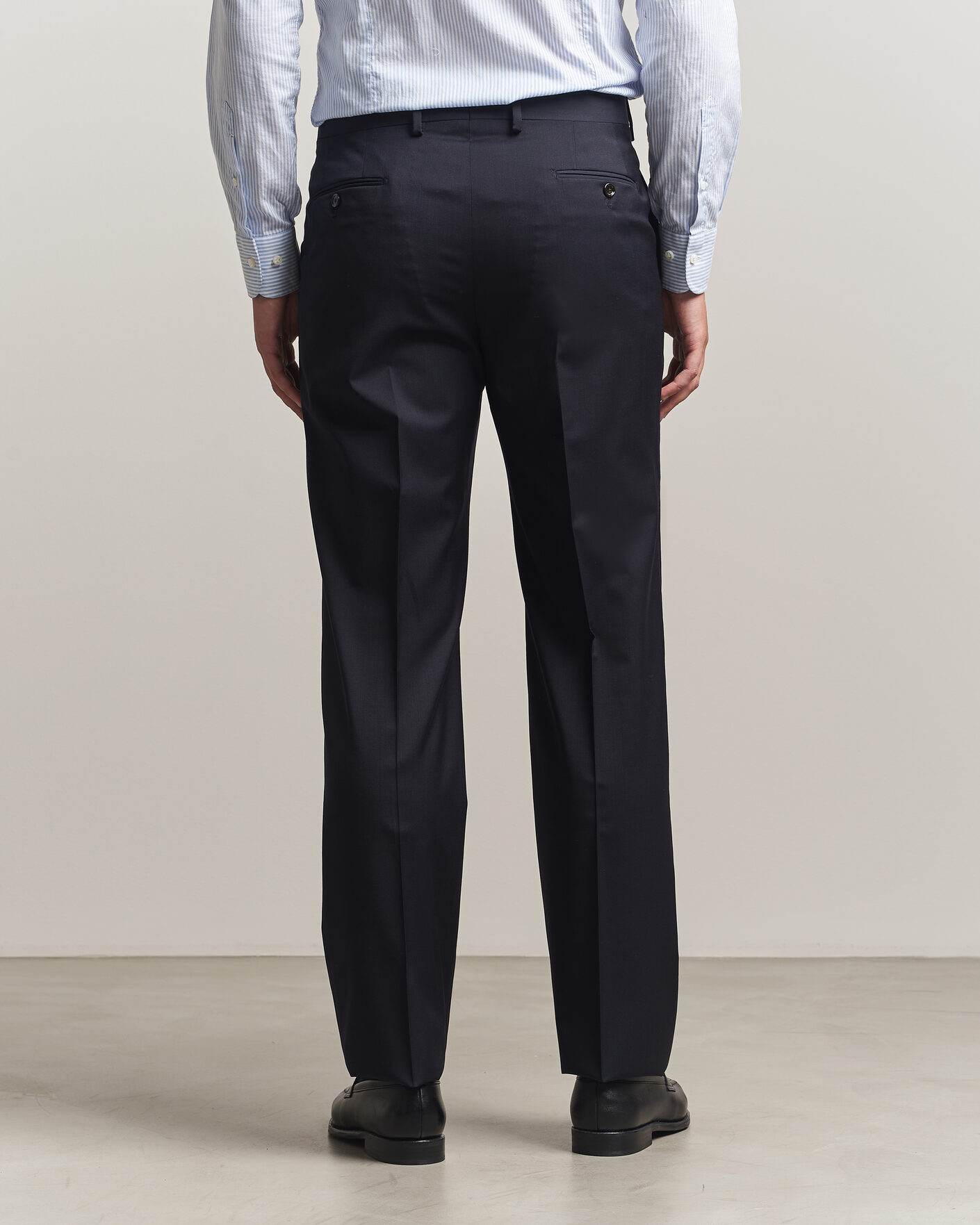 Herren | Hosen | Lardini | Straight Fit Wool Trousers Navy