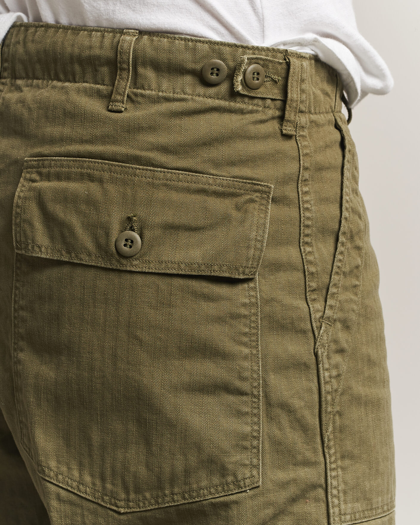 Herren | Hosen | orSlow | Vintage Fit Herringbone Fatigue Pants Army Green
