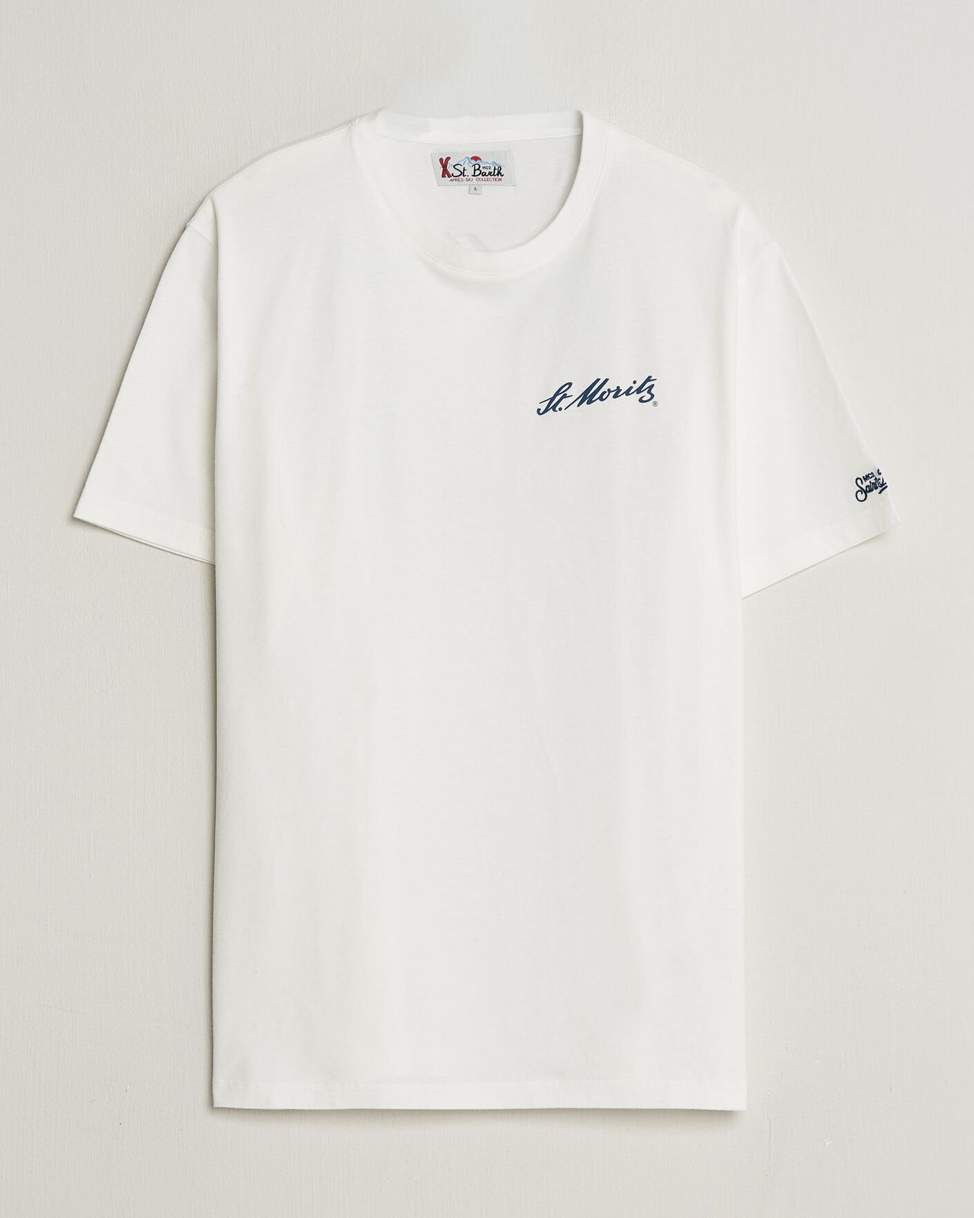 Herren | T-Shirts | MC2 Saint Barth | Back Printed Cotton T-Shirt St Moritz Racing