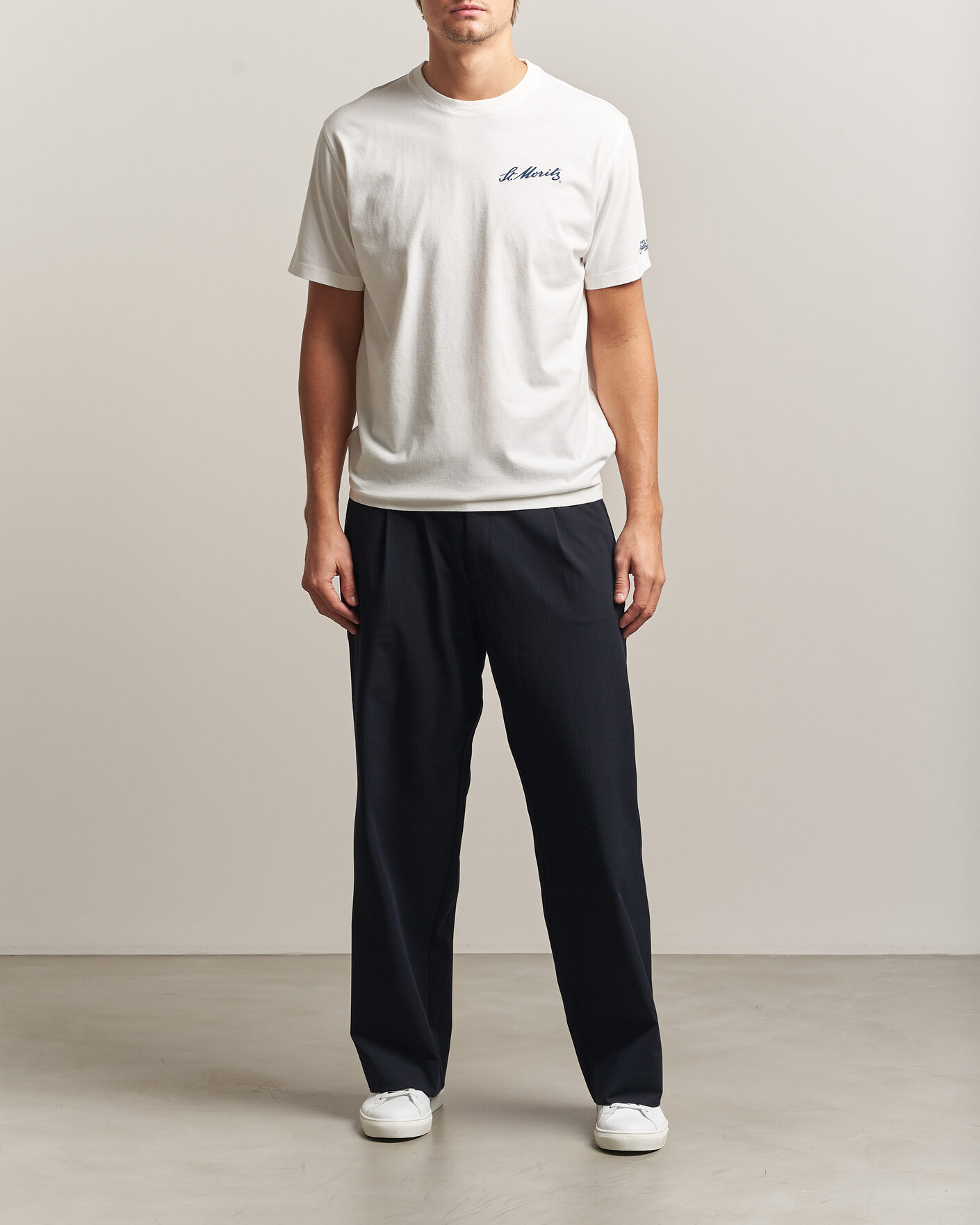Herren | T-Shirts | MC2 Saint Barth | Back Printed Cotton T-Shirt St Moritz Racing