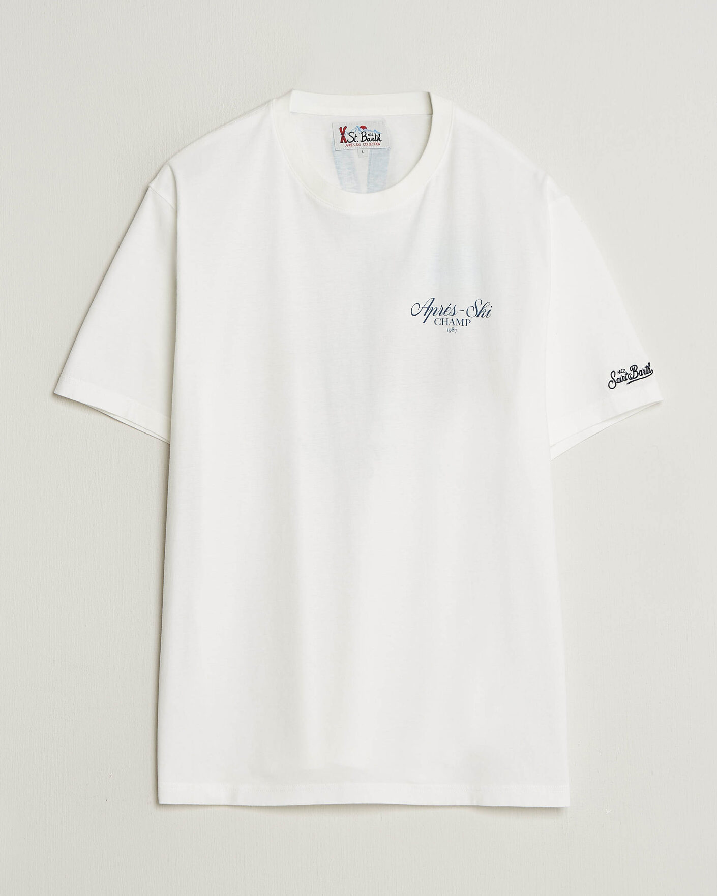 Herren | T-Shirts | MC2 Saint Barth | Back Printed Cotton T-Shirt Ski Post Race
