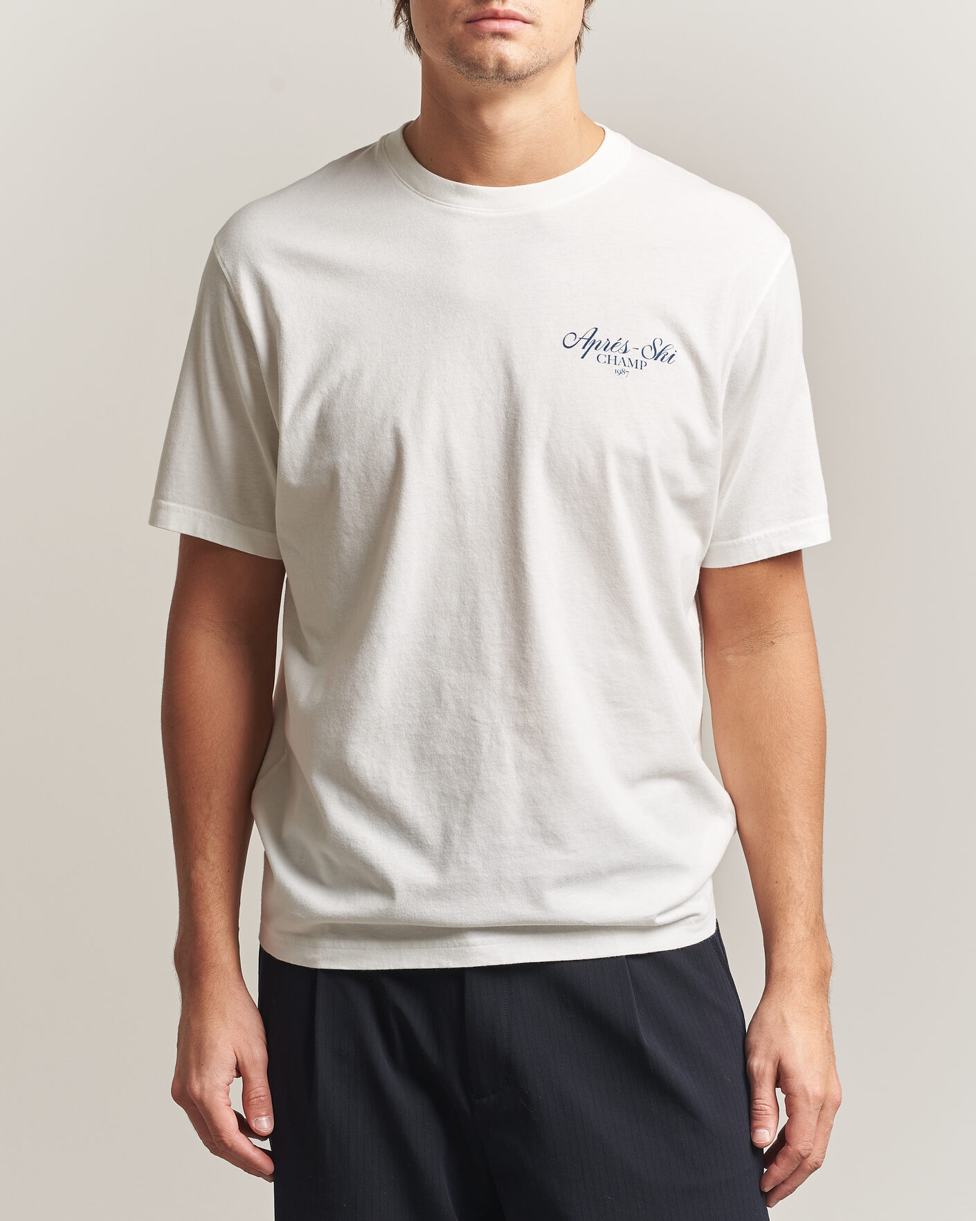 Herren | T-Shirts | MC2 Saint Barth | Back Printed Cotton T-Shirt Ski Post Race