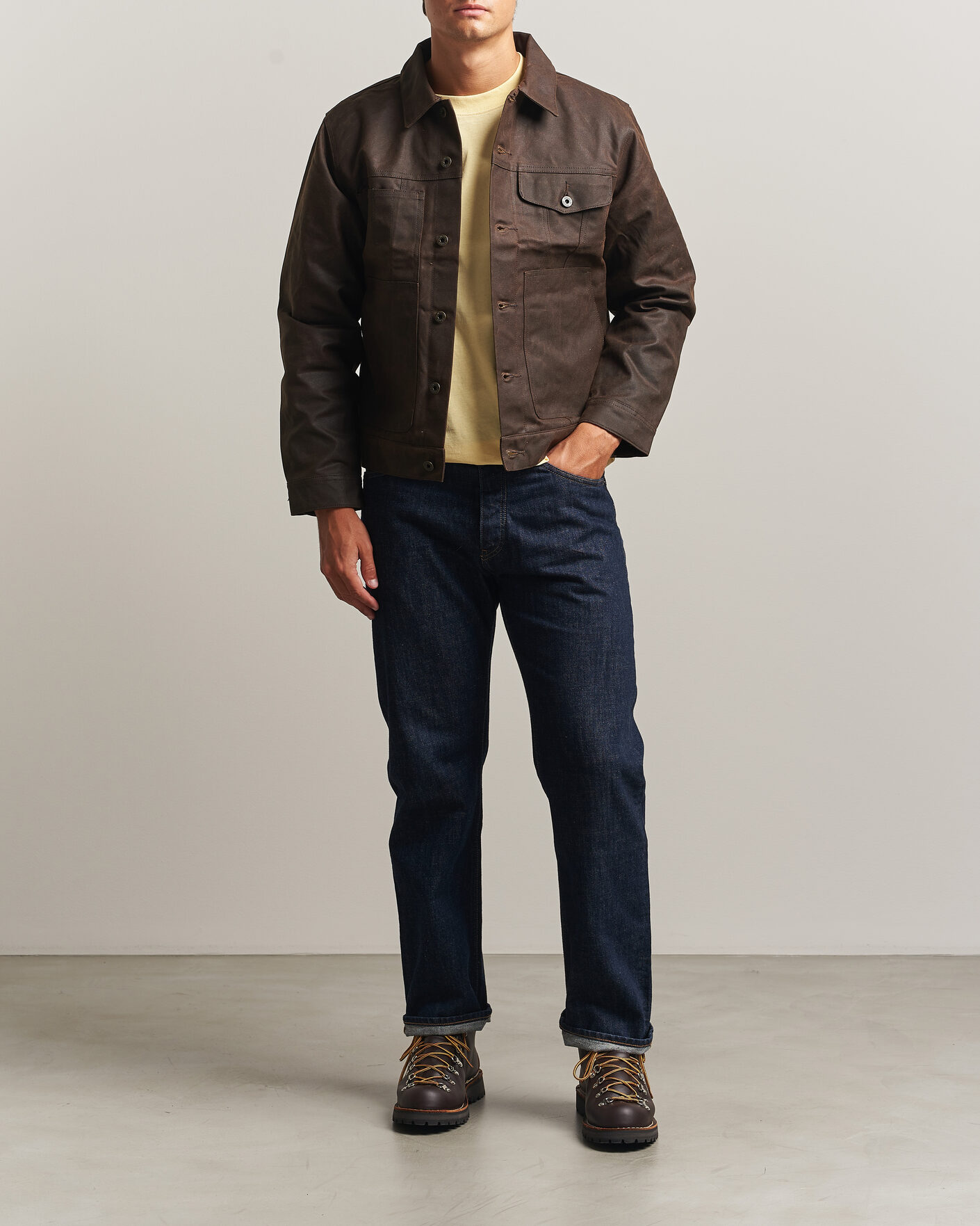Herren | Jacken | Filson | Short Lined Tin Cloth Cruiser Dark Brown
