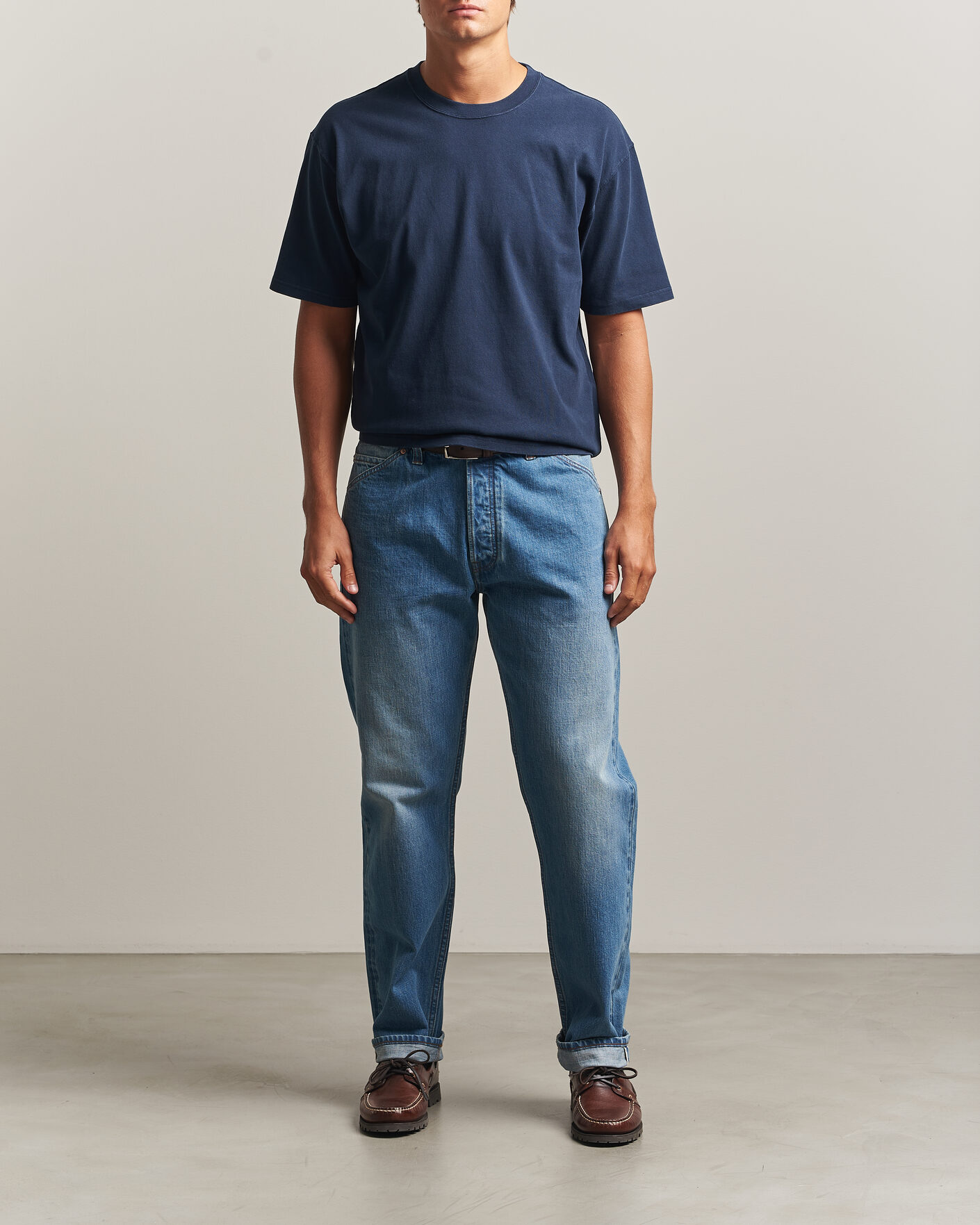 Herren | T-Shirts | Drake's | Short Sleeve Hiking T-Shirt Navy