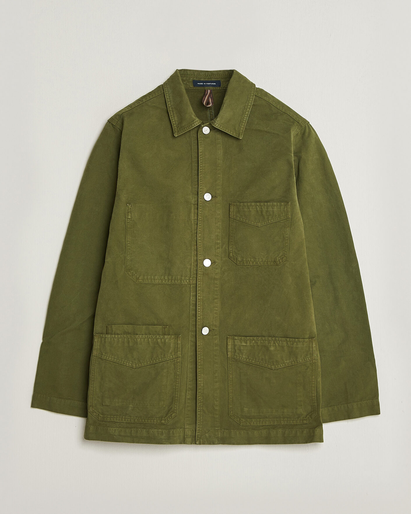 Herren | Jacken | Drake's | Duck Cotton Canvas Chore Jacket Olive