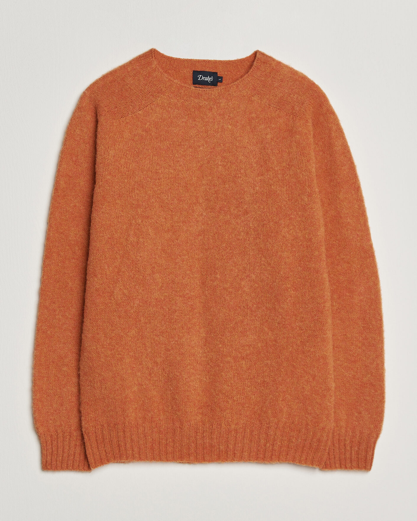 Herren | Pullover | Drake's | Brushed Shetland Crew Orange