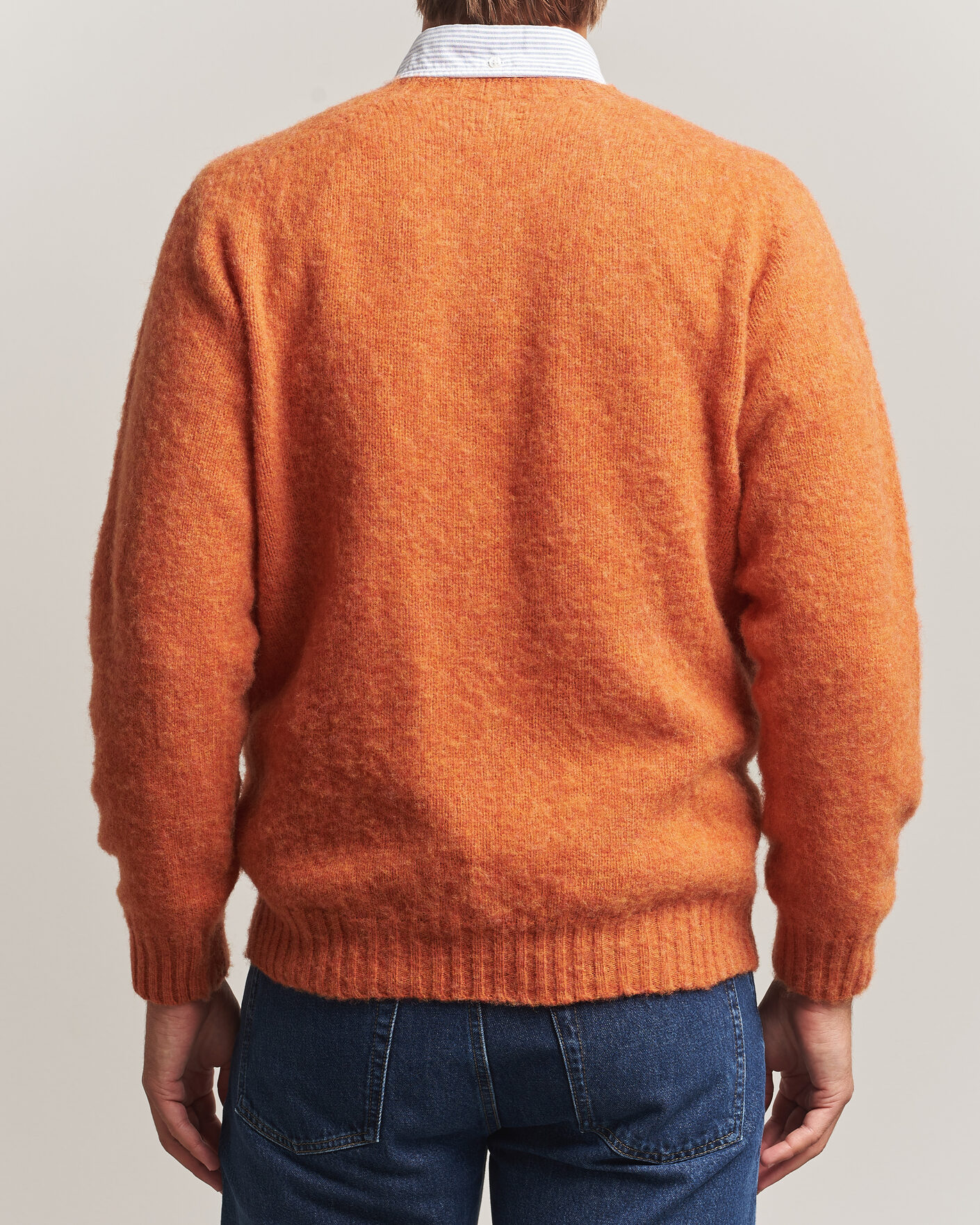 Herren | Pullover | Drake's | Brushed Shetland Crew Orange