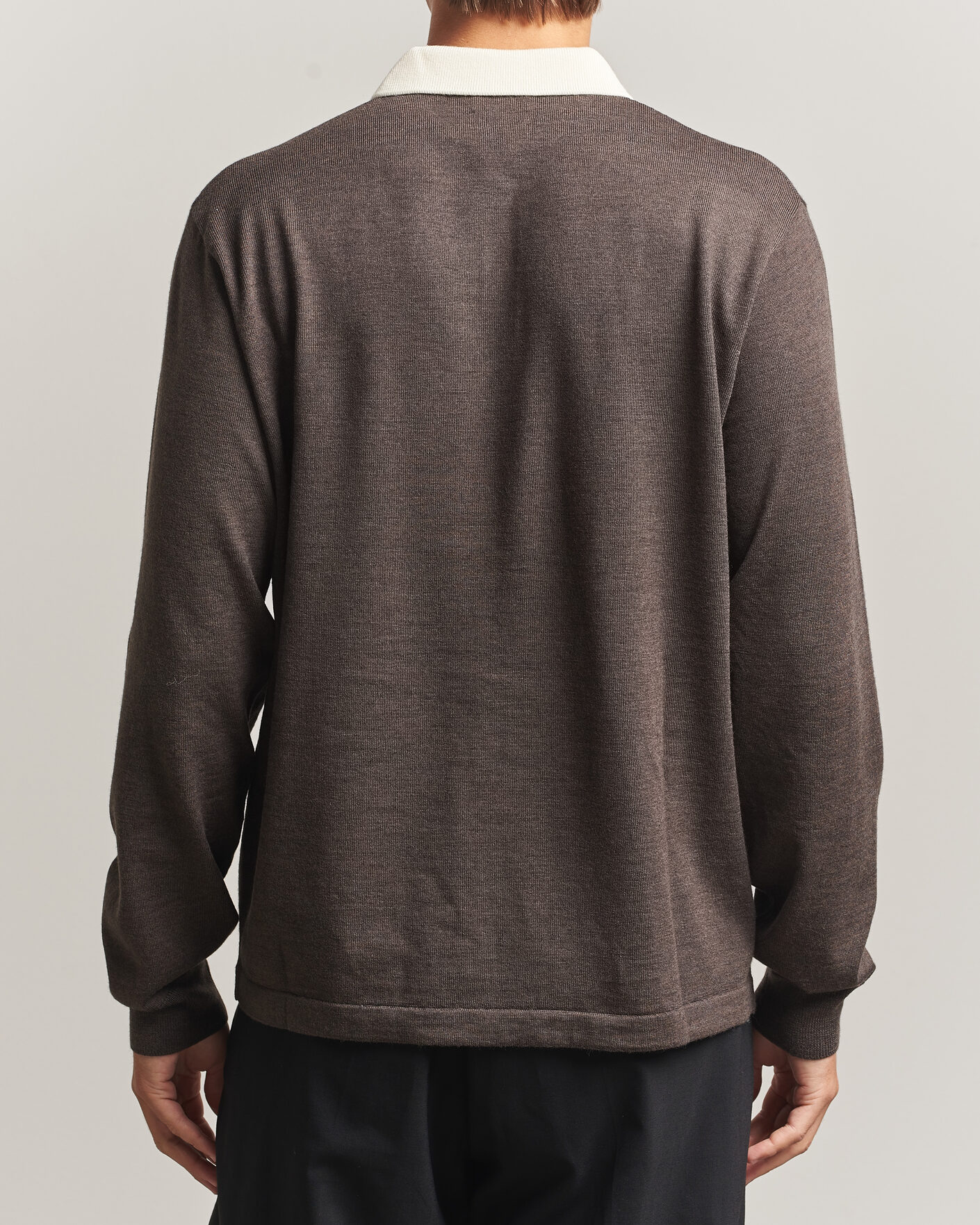 Herren | Pullover | Drake's | Solid Knitted Rugby Brown